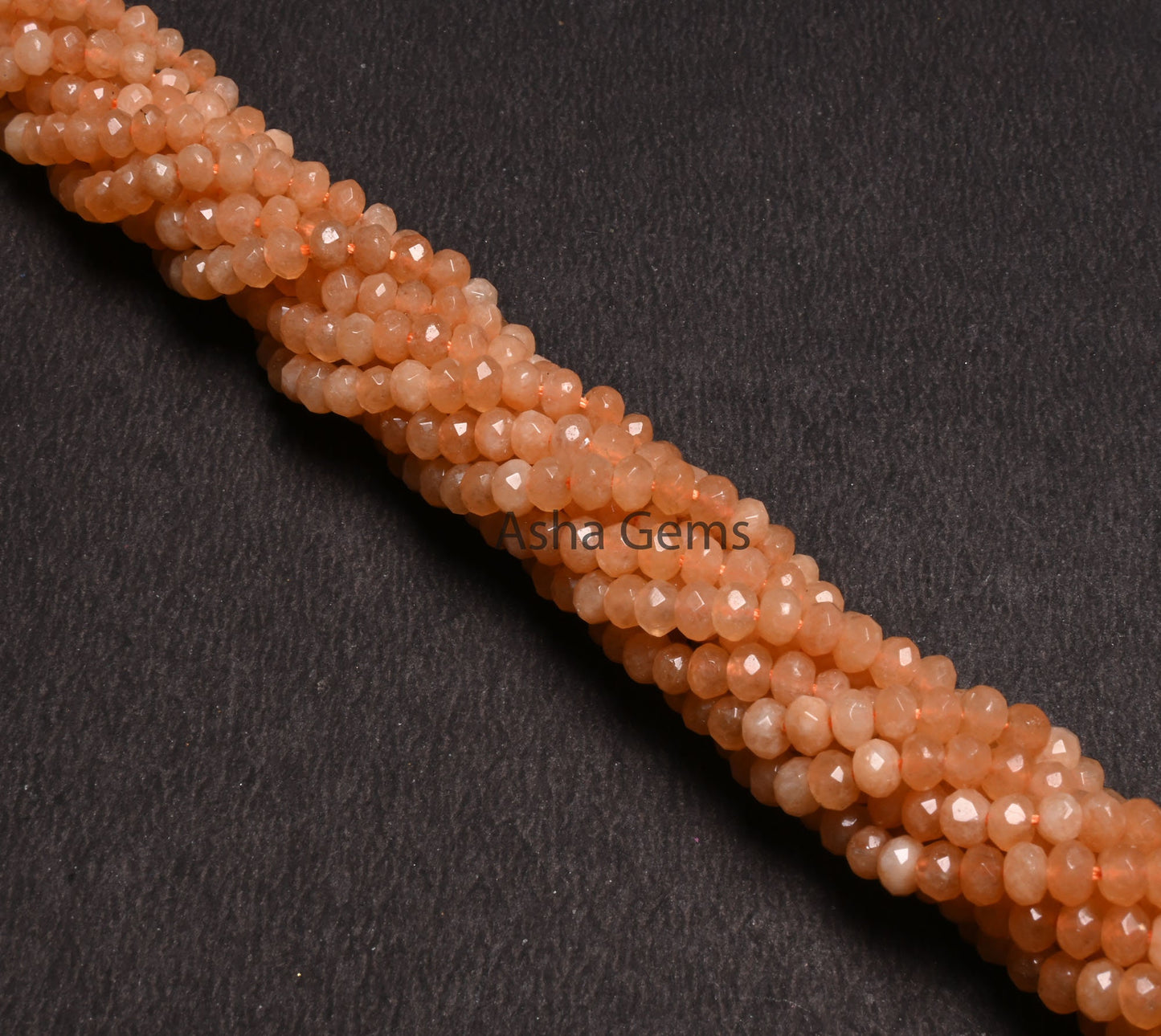 Beautiful Peach Jade Quartz faceted Rondelle Shape Loose Beads,13.5" Fine Peach Jade Quartz machine cut Bead,4.5 mm jade Beads Jewelry Craft (AG 15201)