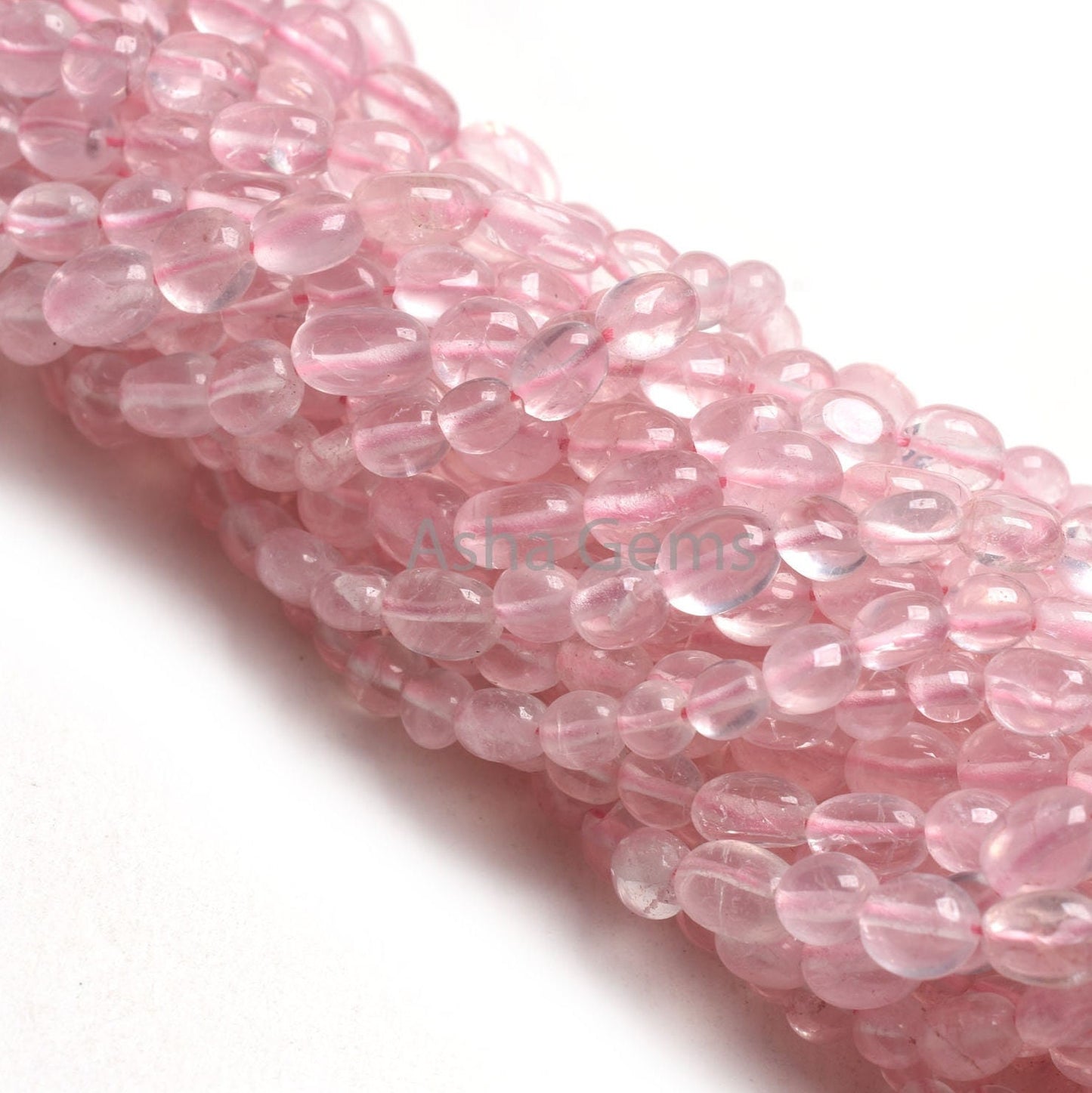 AAA Quality Rose Quartz Smooth Oval Gemstone Beads, Natural Pink Rose Quartz Plain Handmade Uneven Tiny Oval Beads Jewelry Handicraft SALE