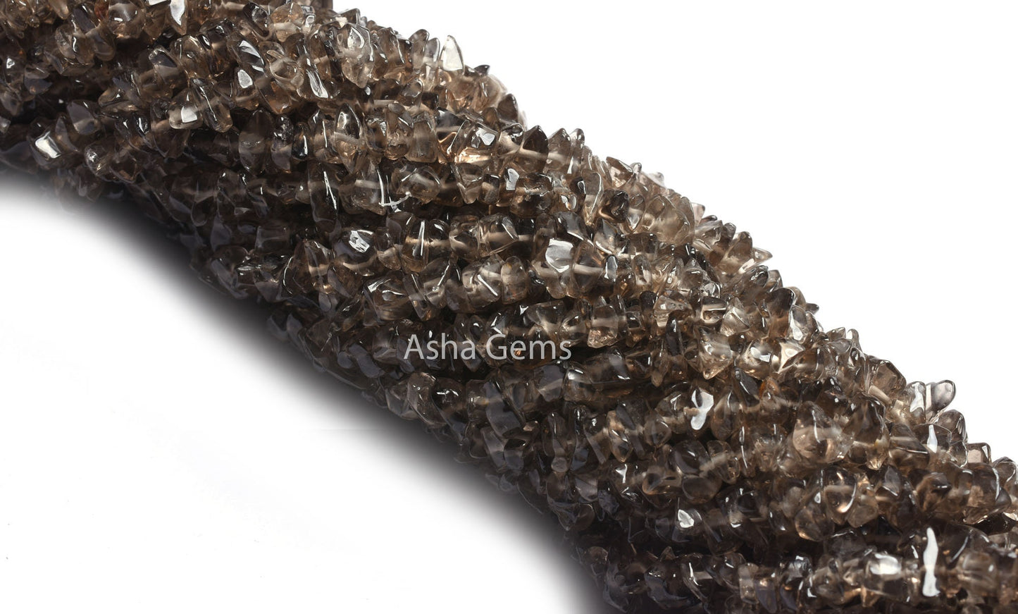 34" Strand Natural Smoky Quartz Chips Raw Uncut Gemstone Beads, light Smoky Quartz Smooth Raw Rough Beads,4-5.5 mm Smoky Beads Jewelry Sale