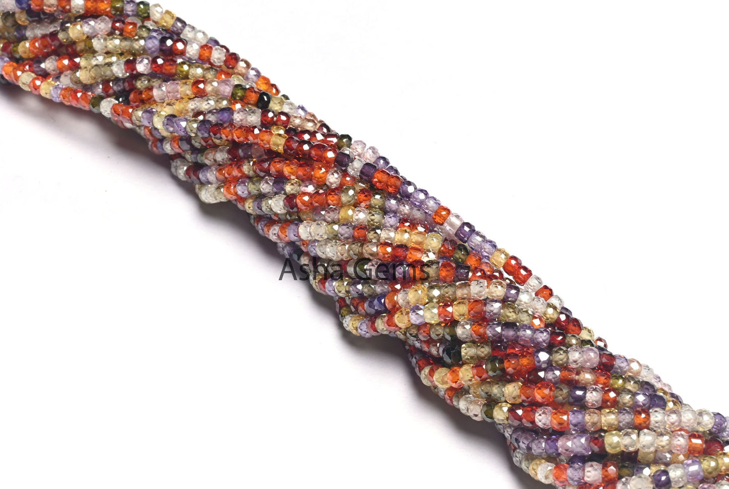 Beautiful Multi Color Zircon Micro Cut Faceted Rondelle Gemstone Beads,3 mm Cubic Zirconia Machine Cut Bead, Zircon Disco Bead Jewelry Craft