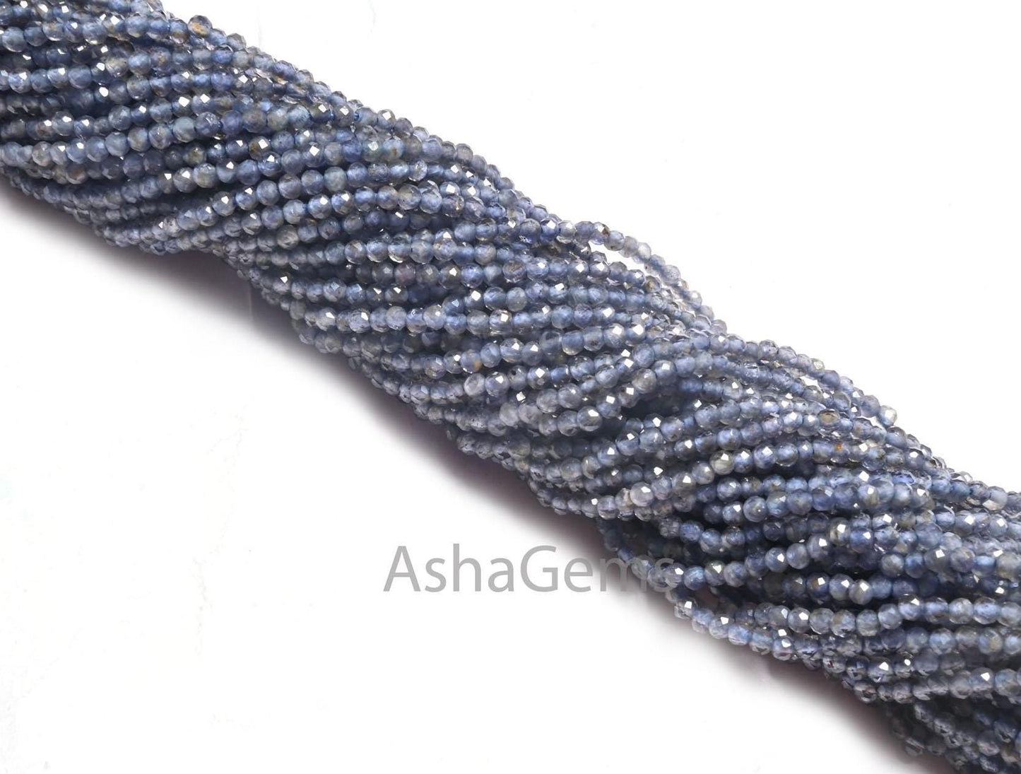 2mm Natural Iolite Tiny Rondelle Faceted Machine Cut Beads,12.5" Blue Iolite Micro Cut Gemstone Loose Iolite Bead Jewelry making Craft SALE