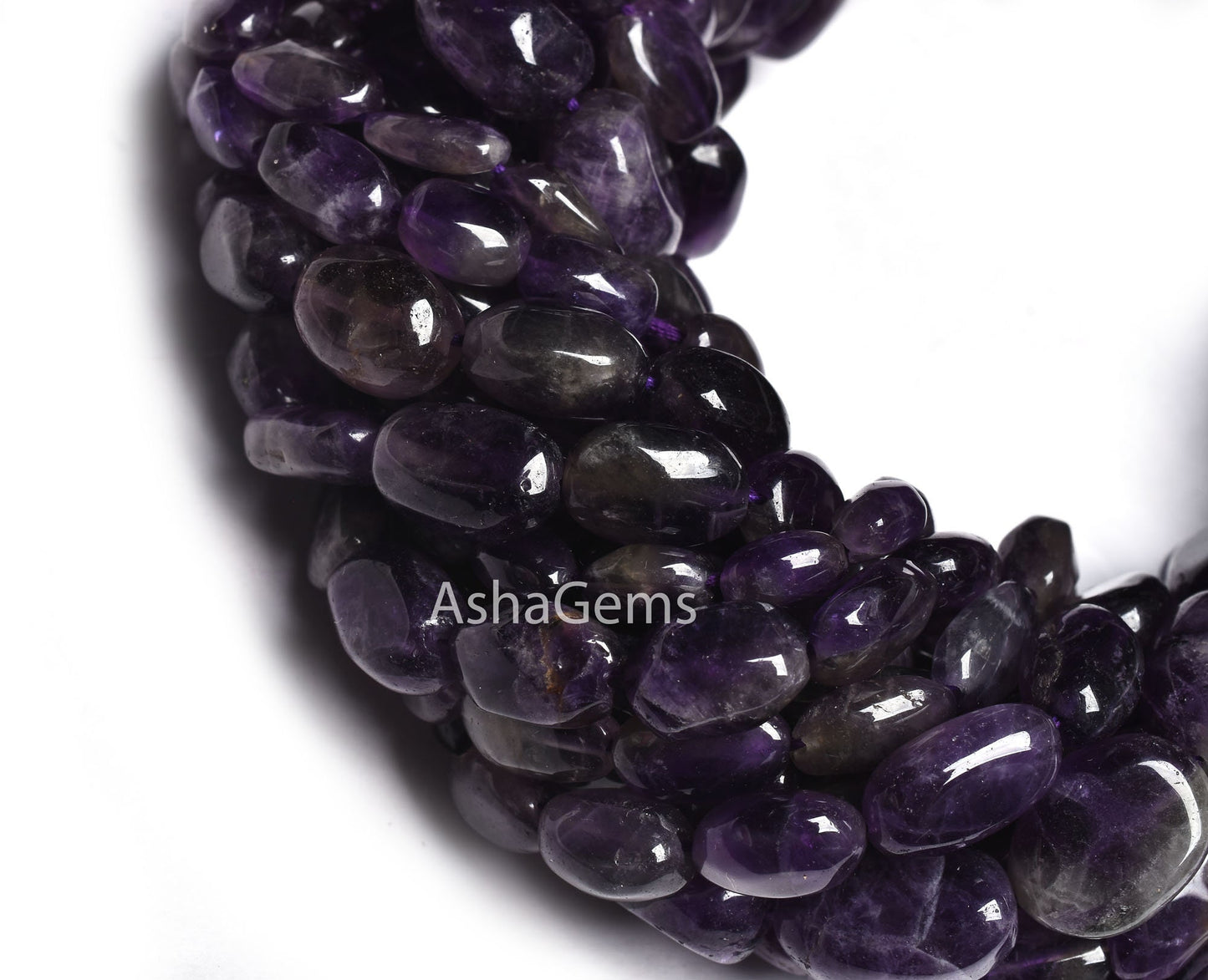 13" Strand Natural Amethyst Plain Handmade Oval Gemstone Beads, African Amethyst Smooth Uneven oval Beads, Amethyst beads For Jewelry Crafts