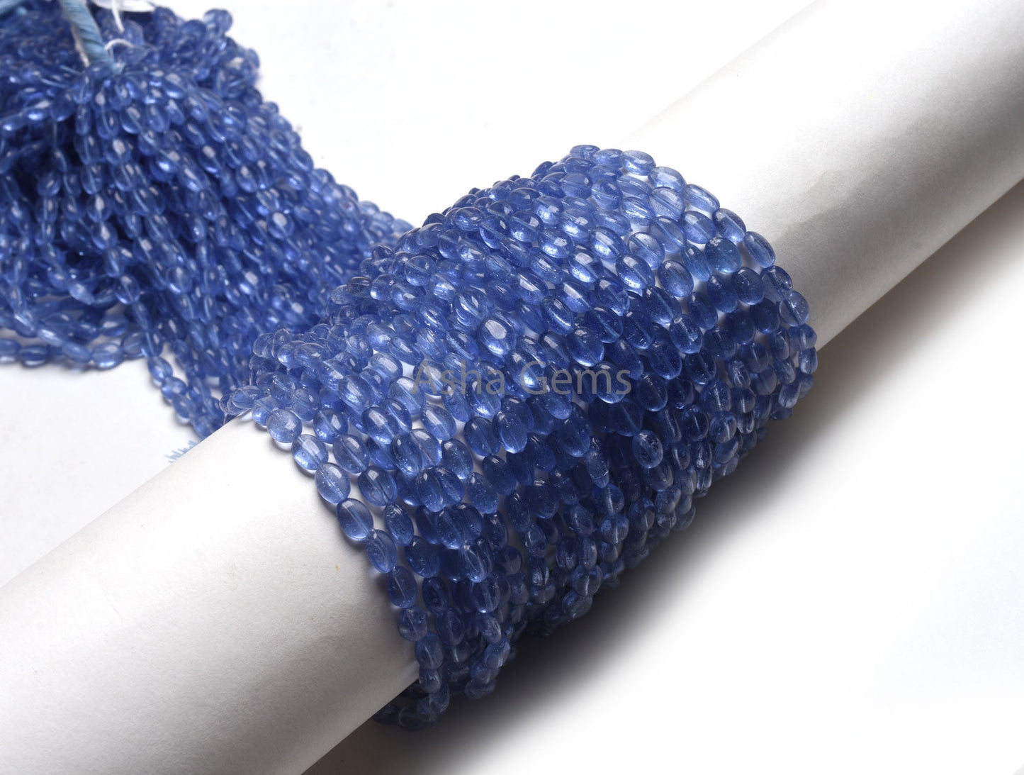 Beautiful Blue Tanzanite Color Hydro Smooth Oval Shape Handmade Beads,13.5' Strand Blue Hydro Plain Oval Loose Beads For Jewelry Making SALE