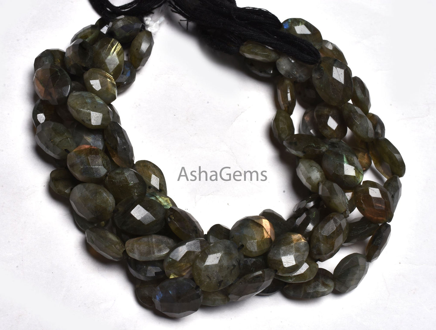 10 inch strand labradorite Oval Beads Faceted, Black rainbow oval Briolette gemstone beads, Labradorite beads Faceted Oval For Necklace Sale
