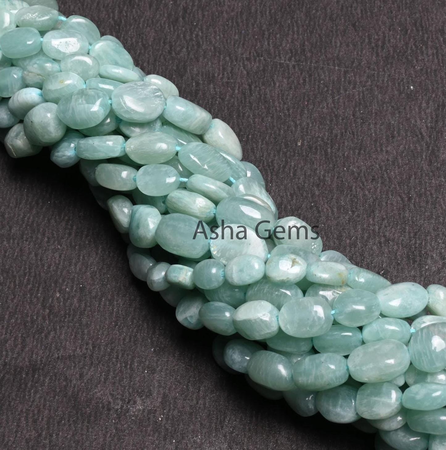 13" Strand Beautiful Amazonite Smooth Oval Handmade Beads, Fine Blue Amazonite Plain Uneven Oval Straight Drill Amazonite Bead Jewelry Craft