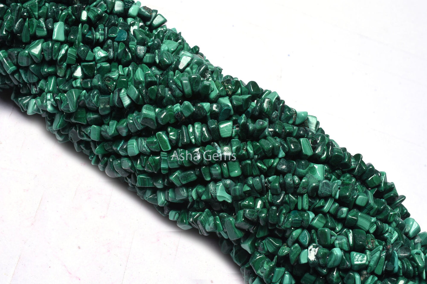 34" 1 Strand,Natural Malachite Gemstone Uncut Chips, Green Malachite Smooth Raw Bead Rough Beads Malachite Chips Jewelry making Crafts SALE
