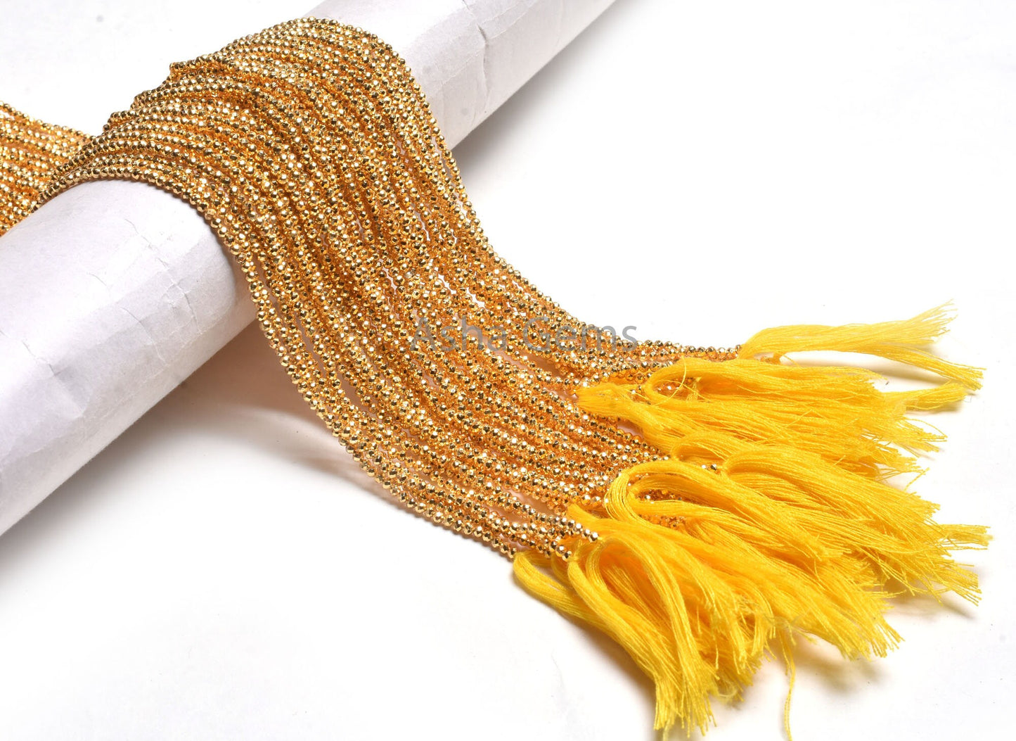 13" Strand Beautiful Natural Golden Pyrite Coated Micro Cut Rondelle Faceted Gemstone Beads,2.2mm AAA Quality pyrite bead Jewelry Craft SALE