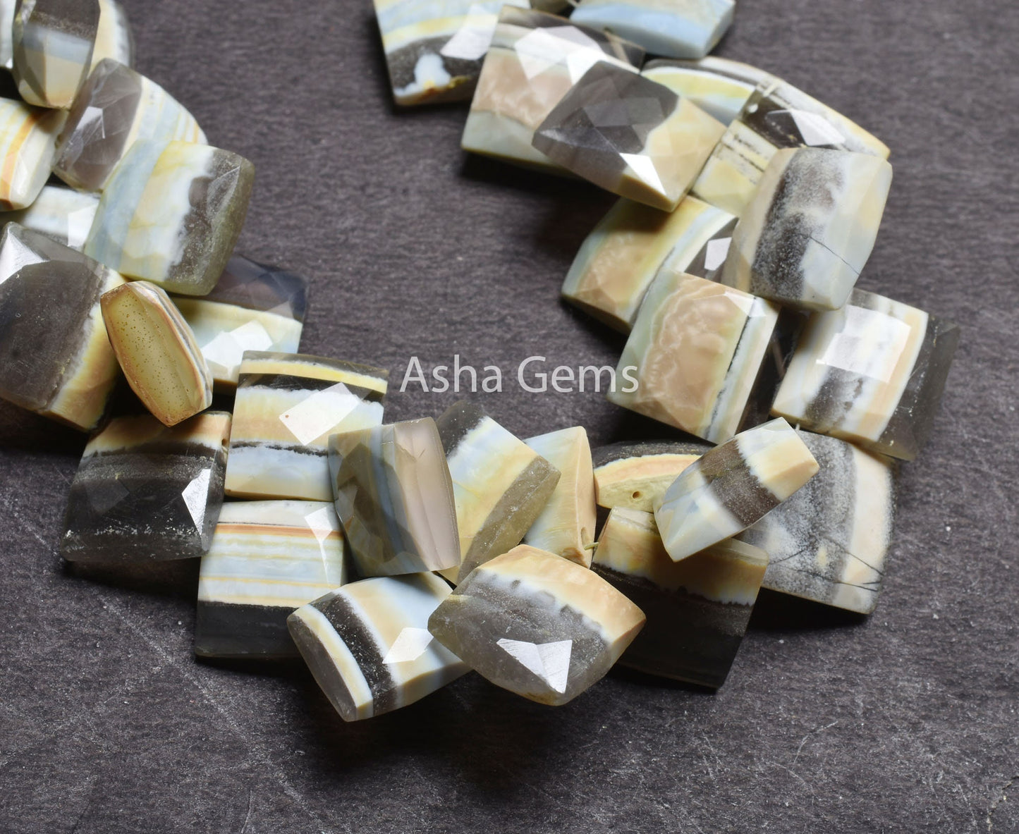 13-15 mm Beautiful Boulder Opal Square Faceted Beads,8" Lemon boulder Opal Fancy Kite Gemstone Briolette Side Drill Bead Jewelry Craft SALE