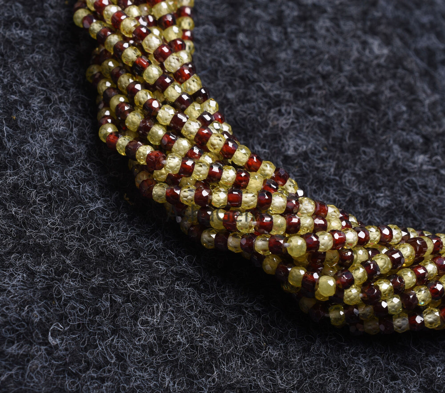 Beautiful multi Red Green zircon Faceted Rondelle beads13"Cubic Zircon Shaded Light Green red One By One sequence Strand 3mm AAA Zircon Bead
