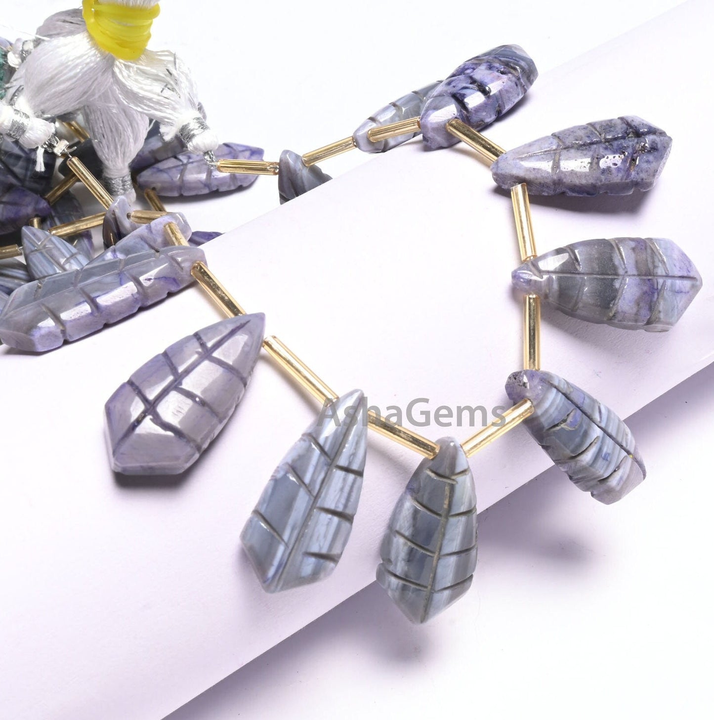 Shaded Blue Grey Opal Fancy Pears Shape carving Gemstone Side Drill Beads, Opal carved Fancy Pear handmade Uneven Beads Jewelry Making Craft