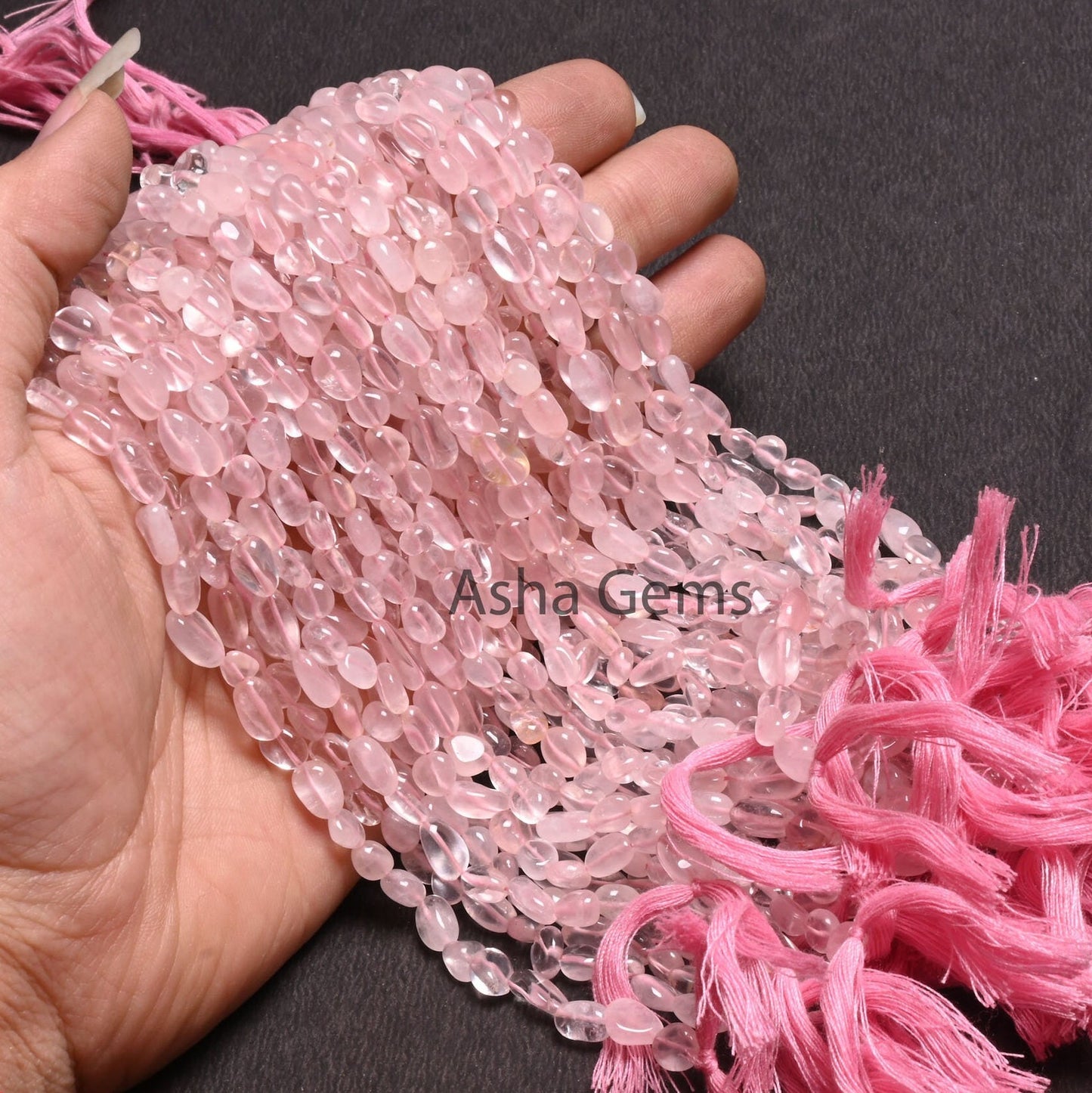 Beautiful Pink Rose Quartz Smooth Nugget Beads,4.5-9mm Fine Natural Rose Quartz Tiny Tumble Handmade Gemstone Bead Jewelry Making Craft sale (AG 22263)