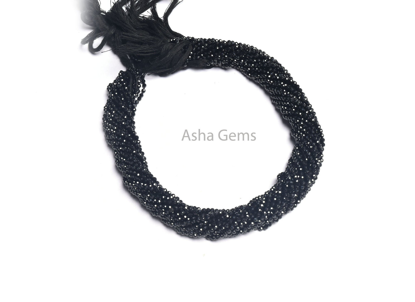 Natural Black Spinel Faceted Roundelle Beads,2, 2.4mm Spinel Micro Cut Beads, AAA Black spinal Gemstone Beads Jewelry Makings Craft Necklace