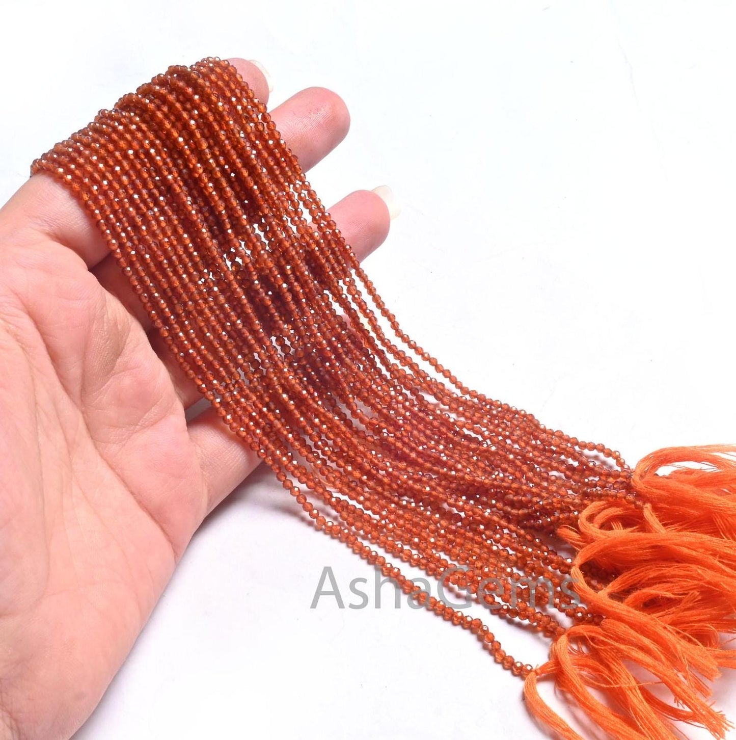 2.4mm Natural Brown Hessonite Garnet Faceted Rondelle Shape Gemstone beads Authentic Hessonite, Brown Garnet Micro Faceted tiny Bead Jewelry