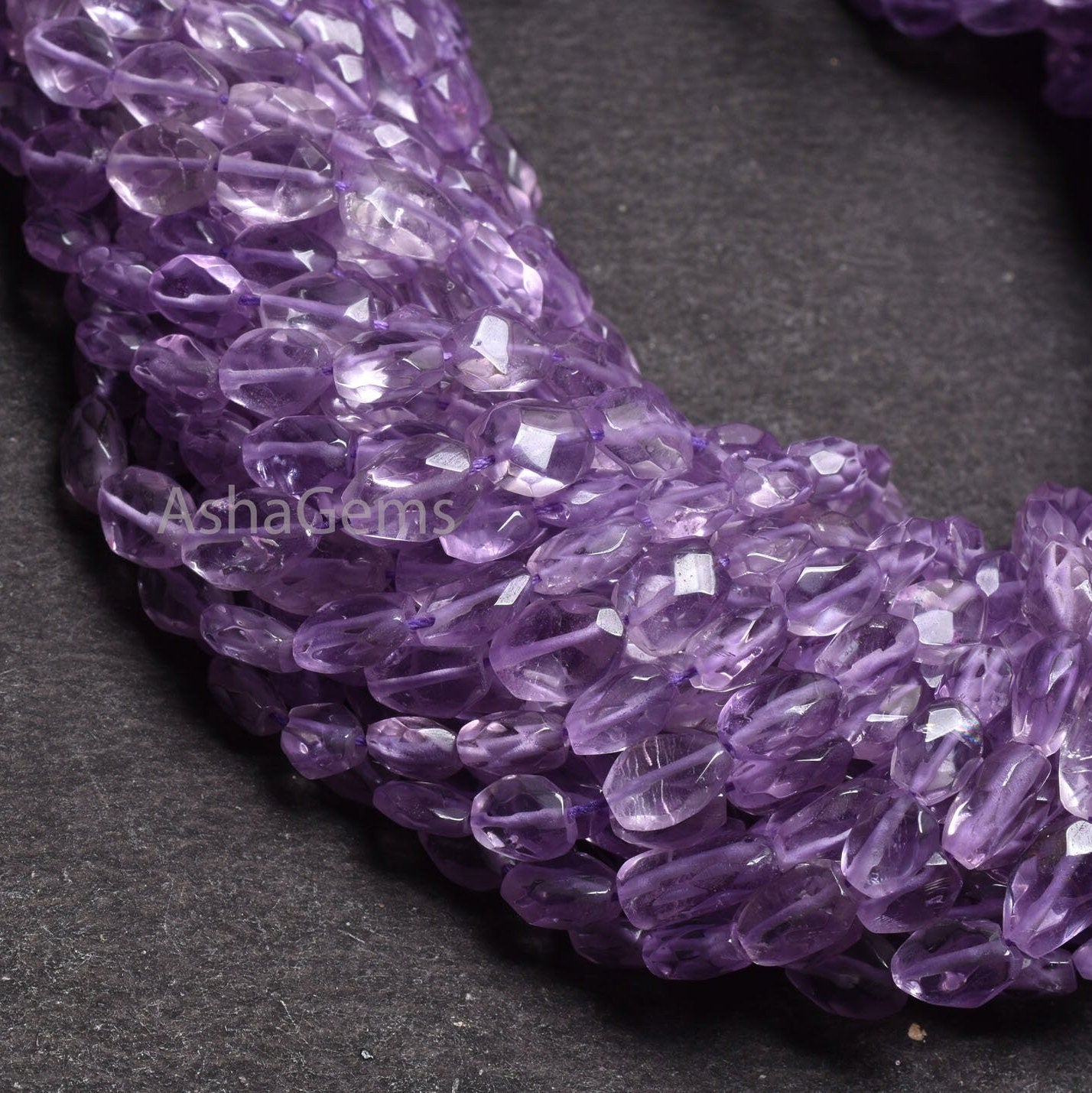 Fine Pink Amethyst Faceted Oval Gemstone Beads,12" Strand amethyst Beads Faceted Oval Briolette Straight Drill Gemstone Beads Jewelry Crafts