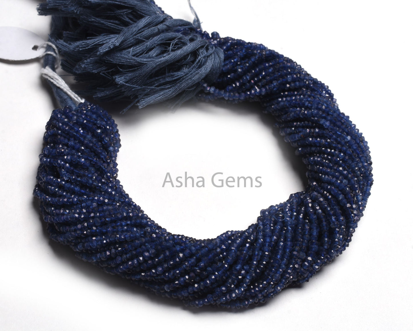 3mm Blue Iolite Faceted Rondelle Shape Beads,14 Inch Strand Iolite Indian Cut Gemstone Center Drill Beads, Iolite Bead Jewelry Necklace SALE