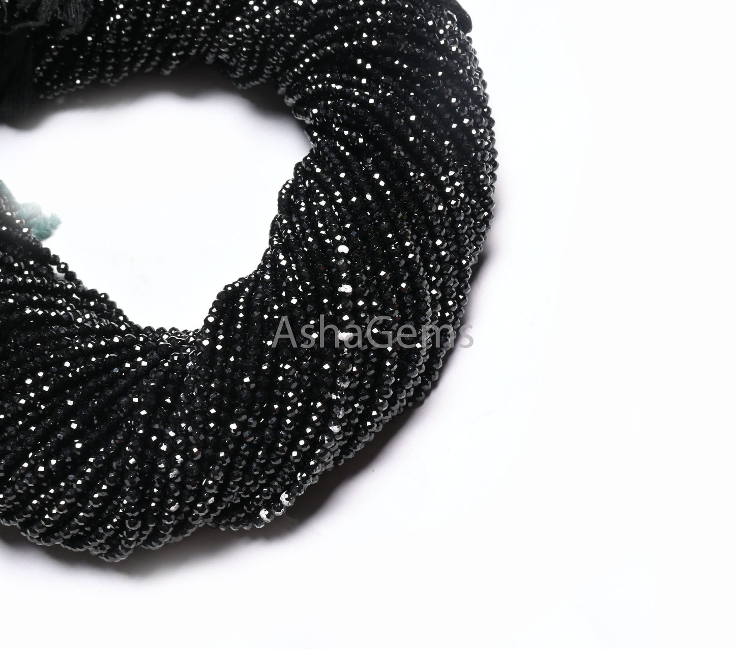 AAA Quality Natural Black Spinel Micro Cut Rondelle Faceted Gemstone Beads,2.5mm Coal Black Spinal machine Cut Tiny Spinel Bead Jewelry SALE