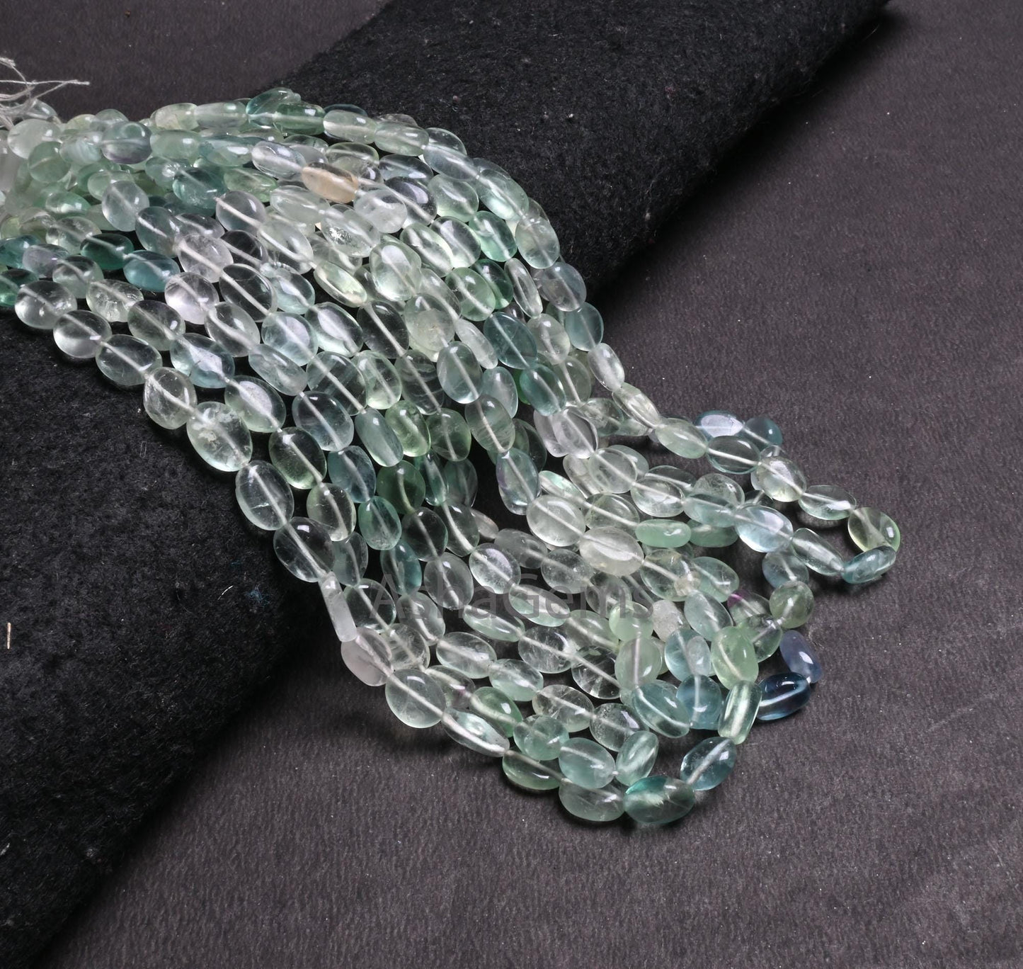 Beautiful Fluorite Smooth Oval Shape Gemstone Beads,8/16" Natural Shaded Green Fluorite Handmade Oval Plain Fluorite Bead Jewelry Craft SALE