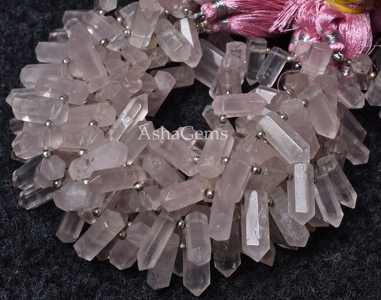 Beautiful Pink Rose Quartz Faceted Bullet Shape Beads,Rose Quartz Fancy Shape Beads, Pink Gemstone Pencil Beads, Jewelry Making Craft, SALE
