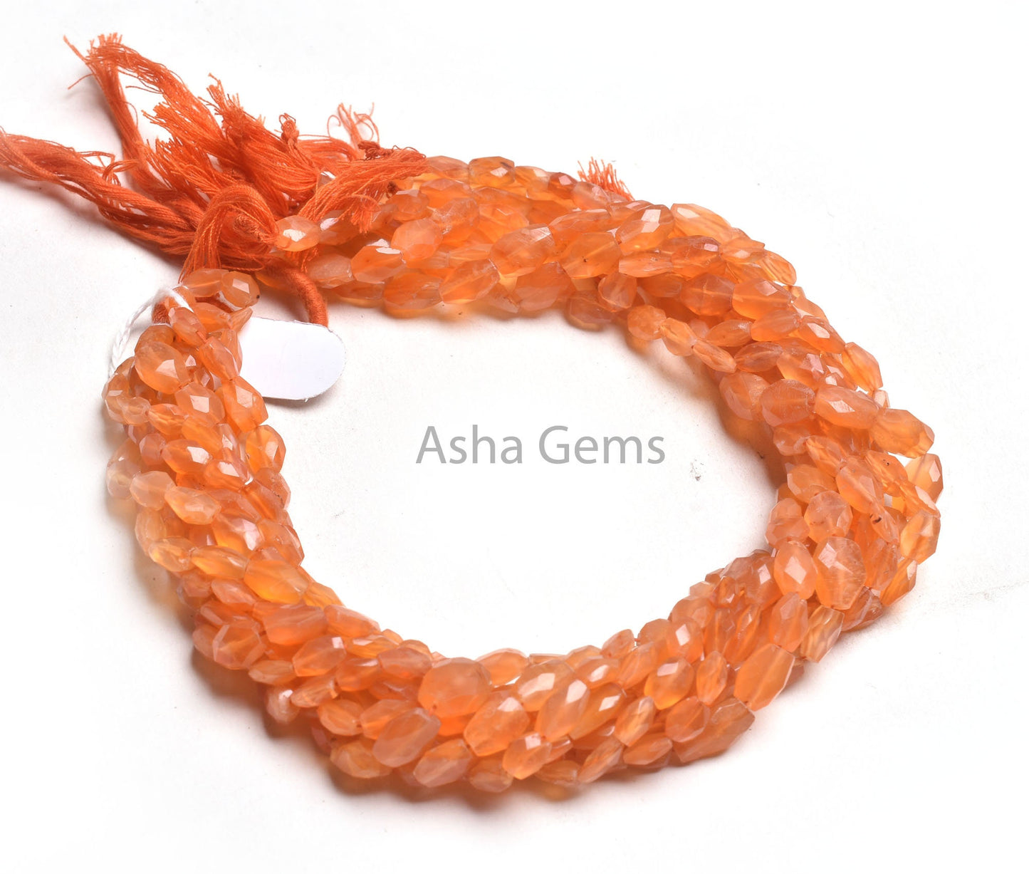 Orange Carnelian Faceted Oval handmade Gemstone beads,14" Natural carnelian Indian Handcut Oval Briolette Straight Drill bead Jewelry Crafts