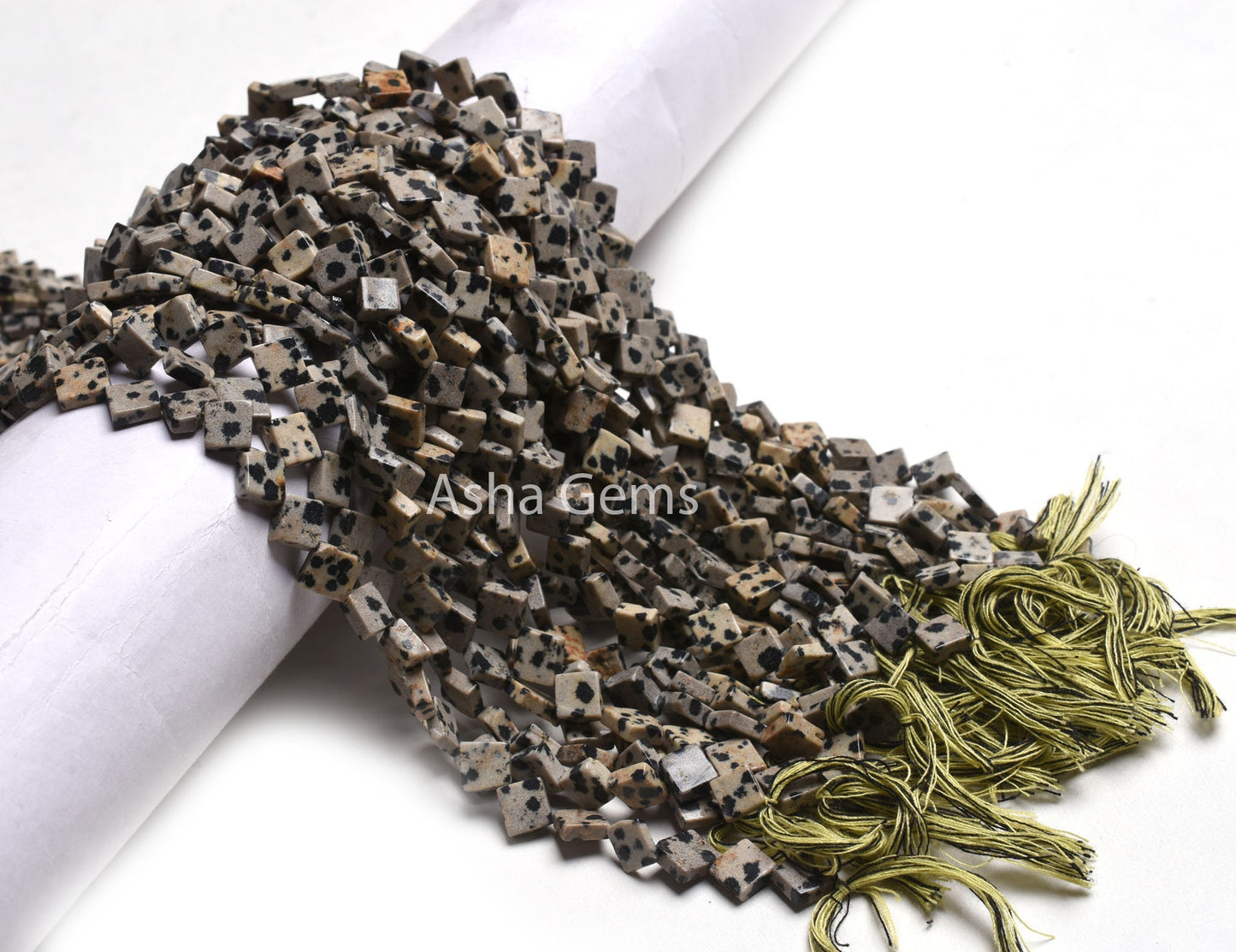 Beautiful Dalmatian Jasper Fancy Kite Shape Beads,6.5-7 mm Natural Dalmatian Stone Smooth Square Gemstone Bead, Dalmatian Bead Jewelry SALE
