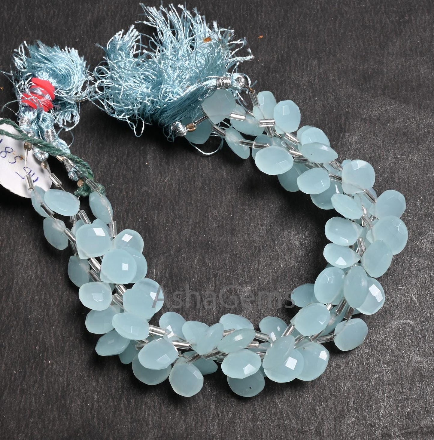 AAA Quality Aqua Chalcedony Color Hydro faceted Heart Beads,8" Aqua Blue Hydro Heart Briolette Checker Cut Beads For Jewelry Handicraft SALE