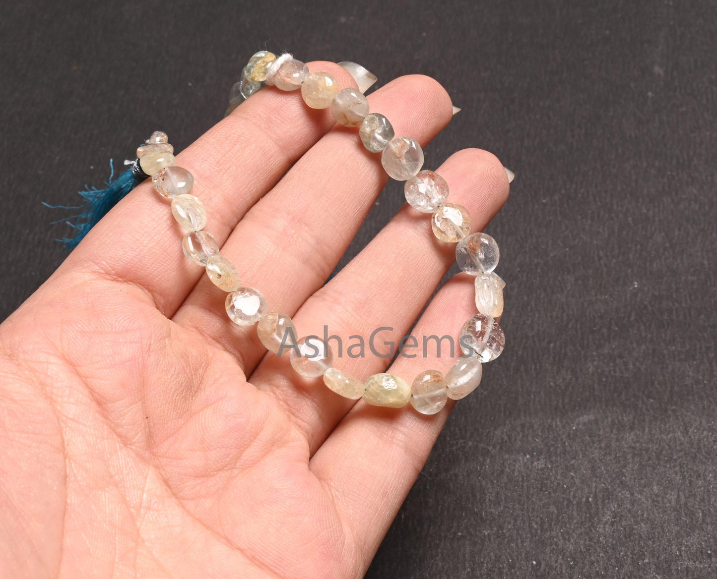 6.5-8 mm Natural Aquamarine Smooth Coin shape Gemstone Beads,8" Bio Aquamarine Plain Coin Handmade Aquamarine Bead Jewelry Making Craft SALE
