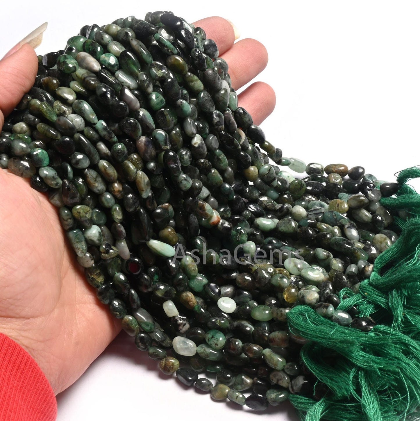 Beautiful Green Emerald Smooth Nugget Shape Gemstone Loose Beads, Sakota emerald Nugget Tiny Handmade Tumble Emerald Bead Jewelry Craft SALE