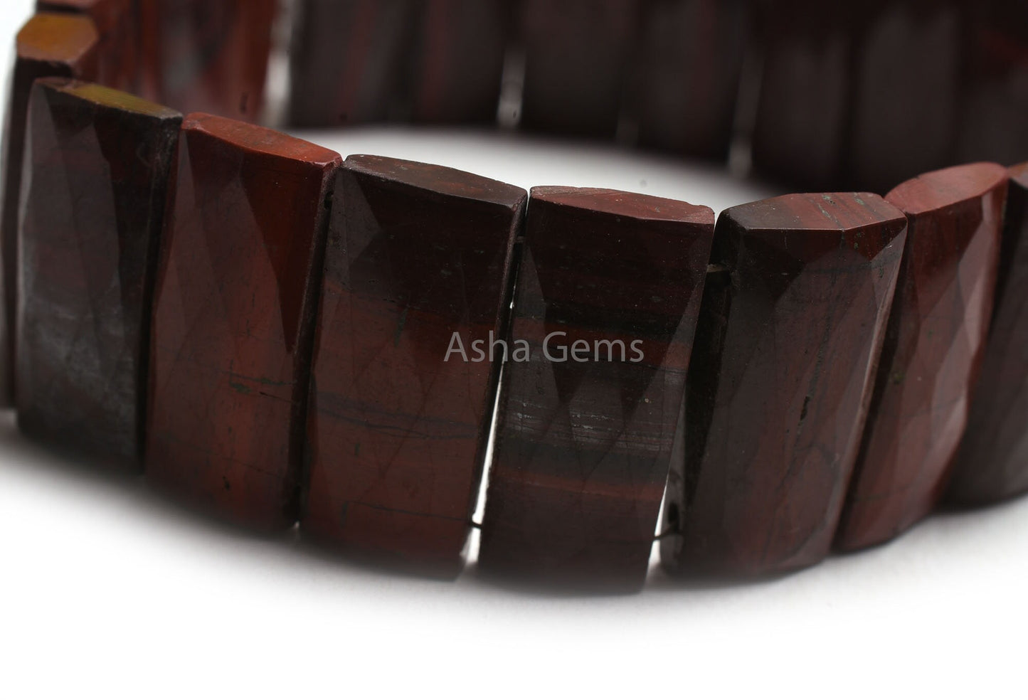 Natural Red Jasper Faceted Rectangle Gemstone Beads,9.5-21 mm Jasper Fancy Chicklet Beads,8" Strand AAA Red Jasper Beads For Bracelet Making
