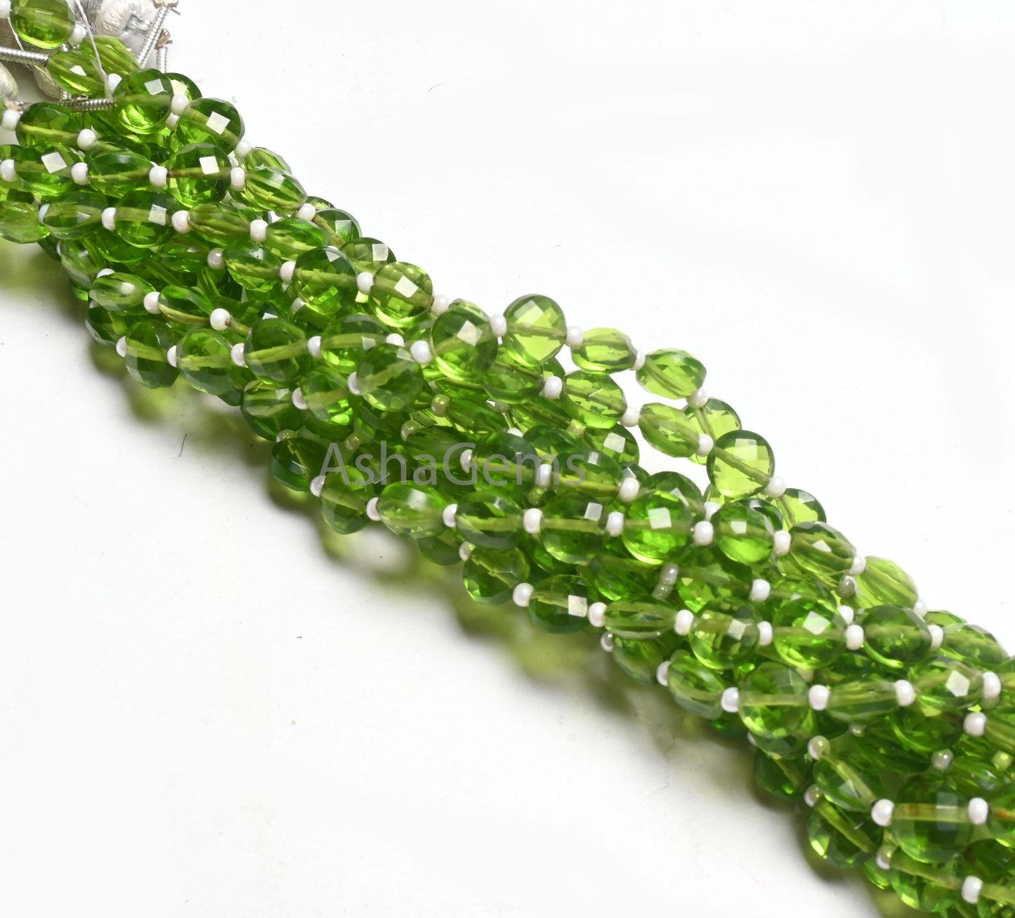 Beautiful Peridot Hydro Faceted Coin Shape Gemstone Beads,6 mm AAA Quality Green Peridot Hydro Coin Straight Drill Bead Jewelry Making Craft