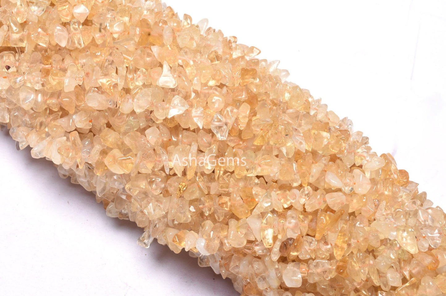 34" Strand Natural Citrine Uncut Chips Raw Gemstone Beads ,Light Yellow Citrine Quartz Gemstone Rough Smooth Raw Beads, Citrine Bead Jewelry