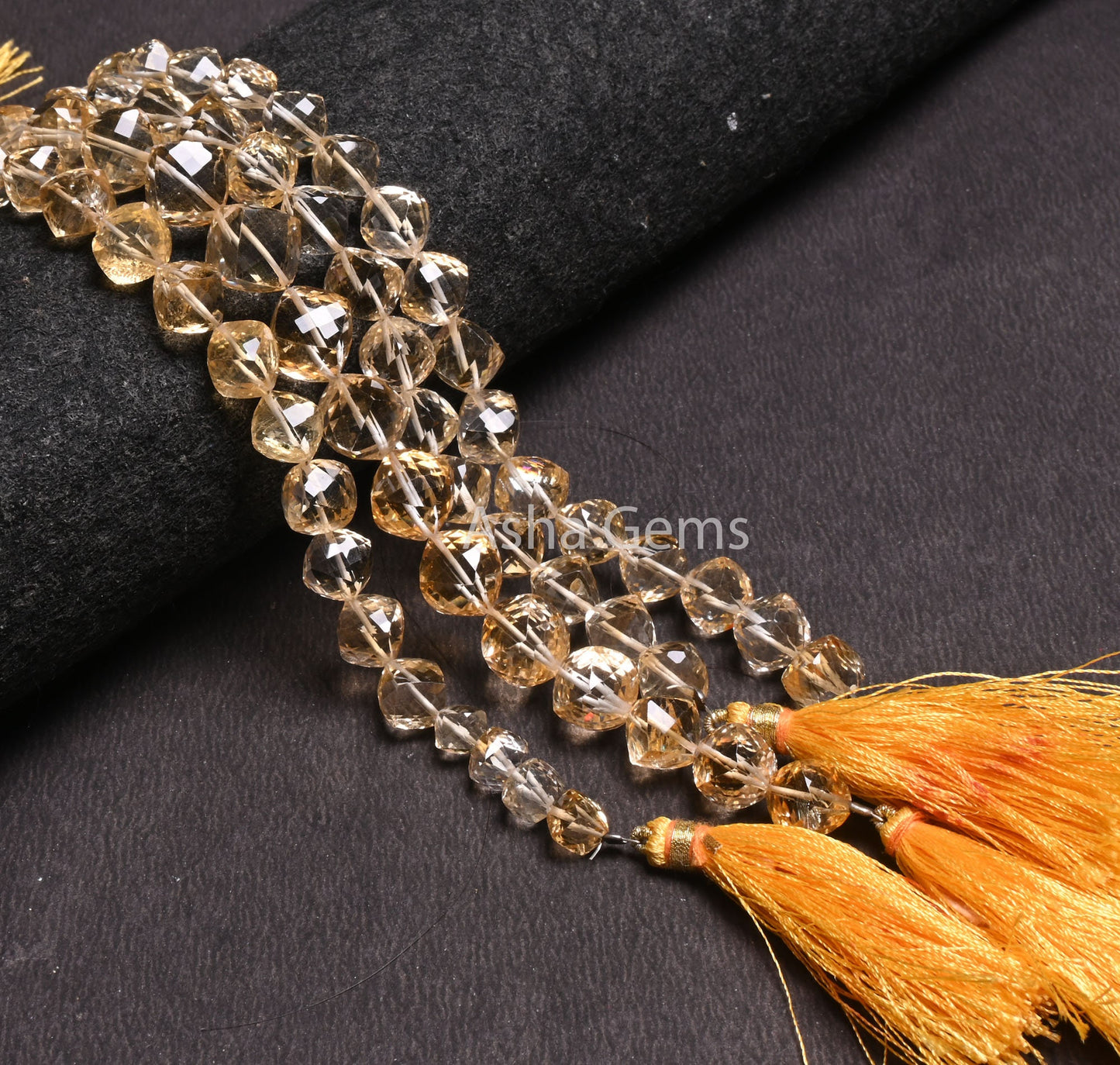 Natural Yellow Citrine Cube Box faceted Beads,8" Fine Quality Citrine Fancy oblique drill Cube Gemstone Beads, Citrine Quartz Beads Jewelry (AG 18542)