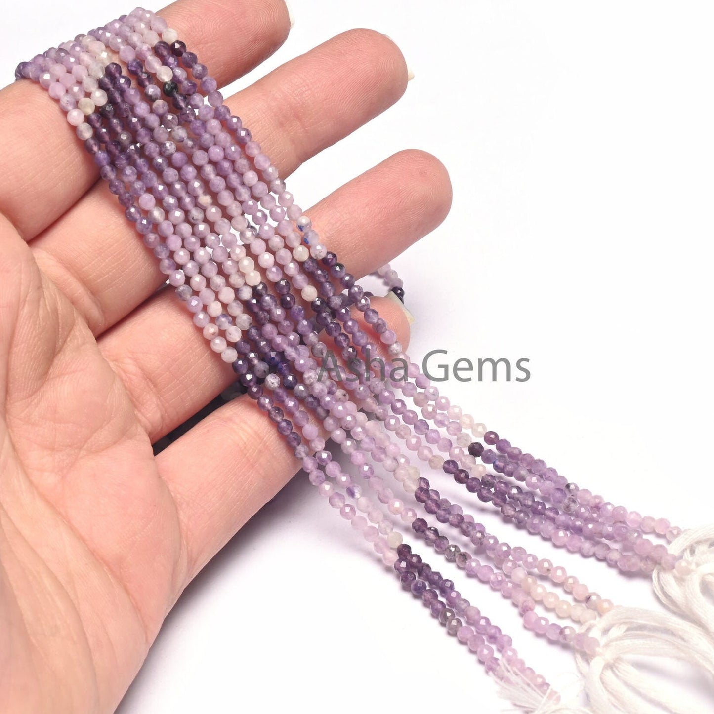 2.5mm Fine Quality Shaded Purple Sugilite Faceted Micro Cut Faceted Gemstone Beads, Natural Sugilite Machine Cut Rondelle Bead Jewelry Craft
