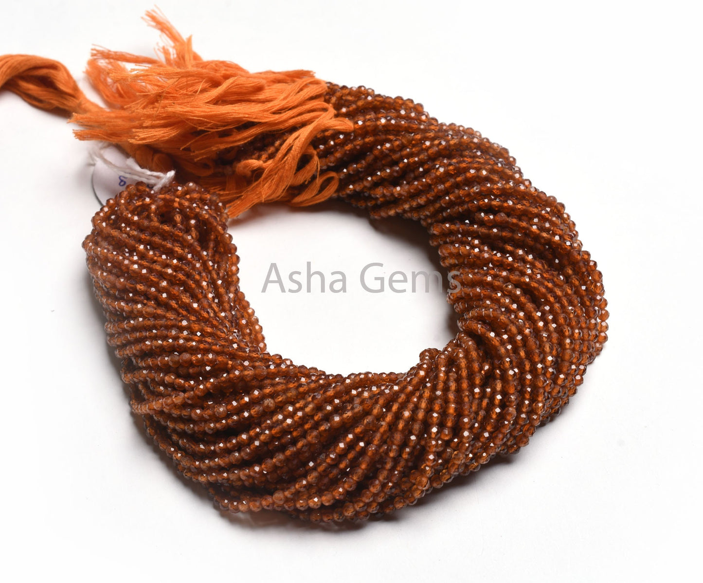 AAA Quality Natural Hessonite Machine Cut Beads,3.25 mm Brown Hessonite Garnet Micro Cut Faceted Rondelle Gemstone Bead Hessonite Jewelry