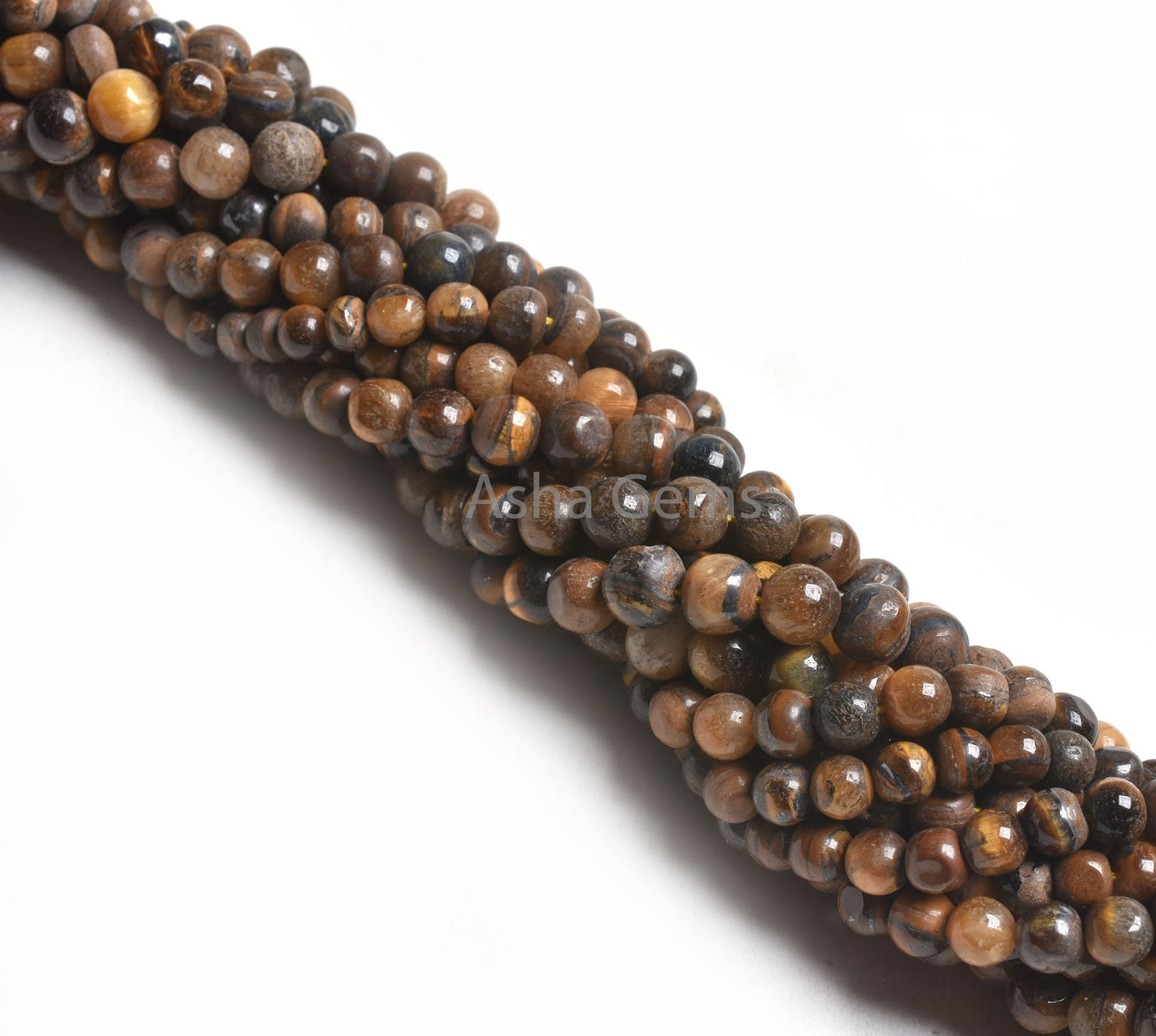 14" Strand Tiger Eye Round Gemstone Loose Beads, Natural Tiger Eye Smooth Round Shape Handmade Beads, Tiger Eye Bead For Jewelry Making SALE