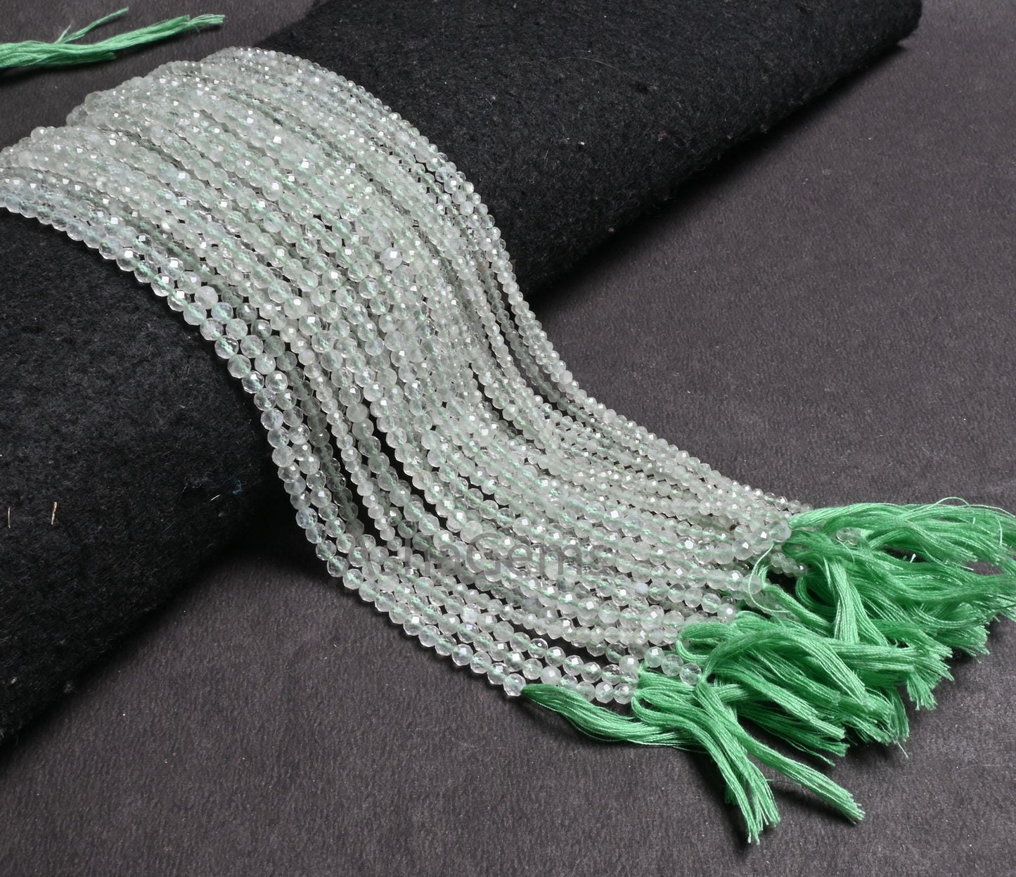 Beautiful Green Amethyst Micro Cut Rondelle Beads,13"Natural Green Amethyst Machine Cut Faceted Gemstone Amethyst Bead Jewelry Necklace SALE