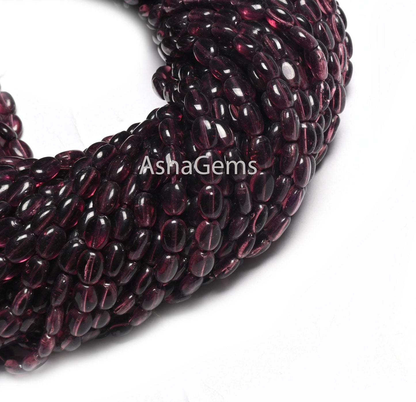 5.5-7mm Beautiful Purple Garnet Color Hydro Smooth Oval Shape Beads,13" Fine purple Hydro Plain Oval handmade Bead Jewelry making Craft SALE