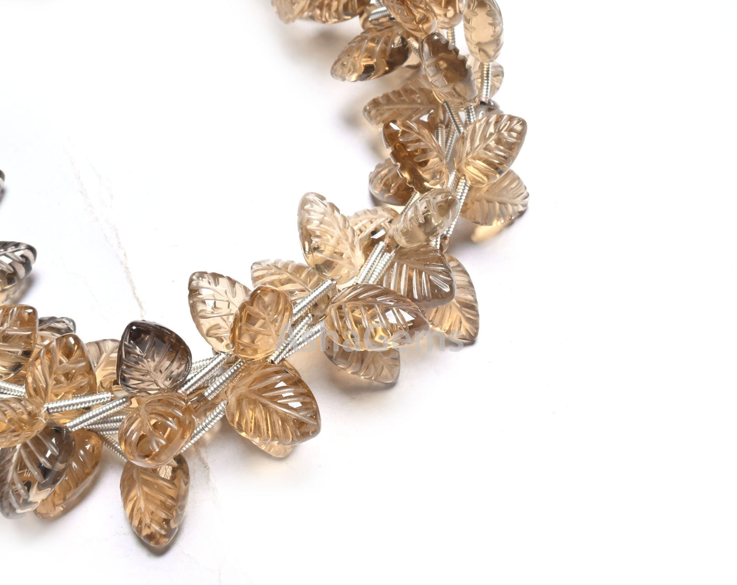 Beautiful Beer Quartz Fancy Leaves Shape Carving handmade Beads, AAA natural Bear Quartz Carve Pear Briolette Gemstone Teardrop Bead Jewelry