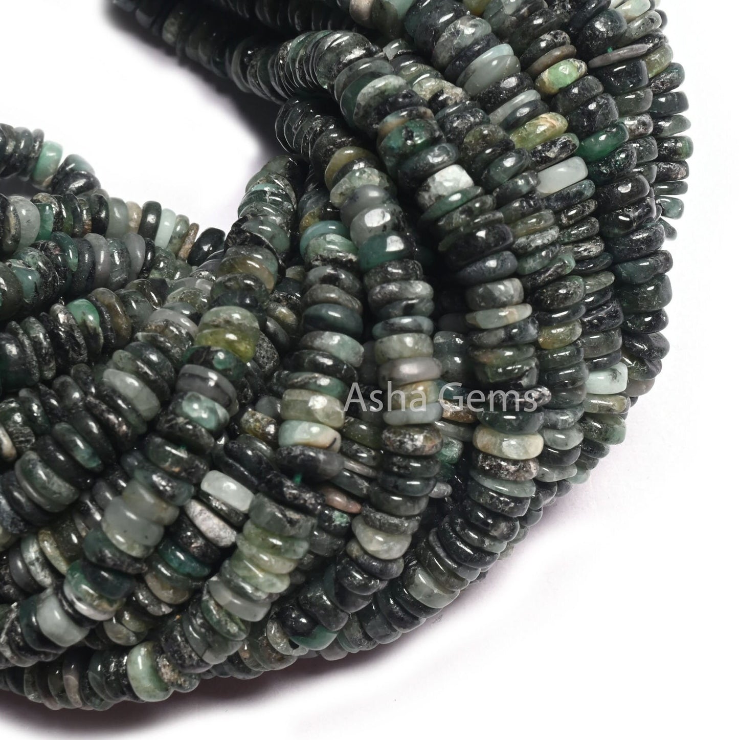 Beautiful Emerald Smooth Heishi Tyre Shape Beads, Natural Green Emerald Tyre Smooth Bead,8/16" Strand emerald Shaded Bead Jewelry Craft SALE