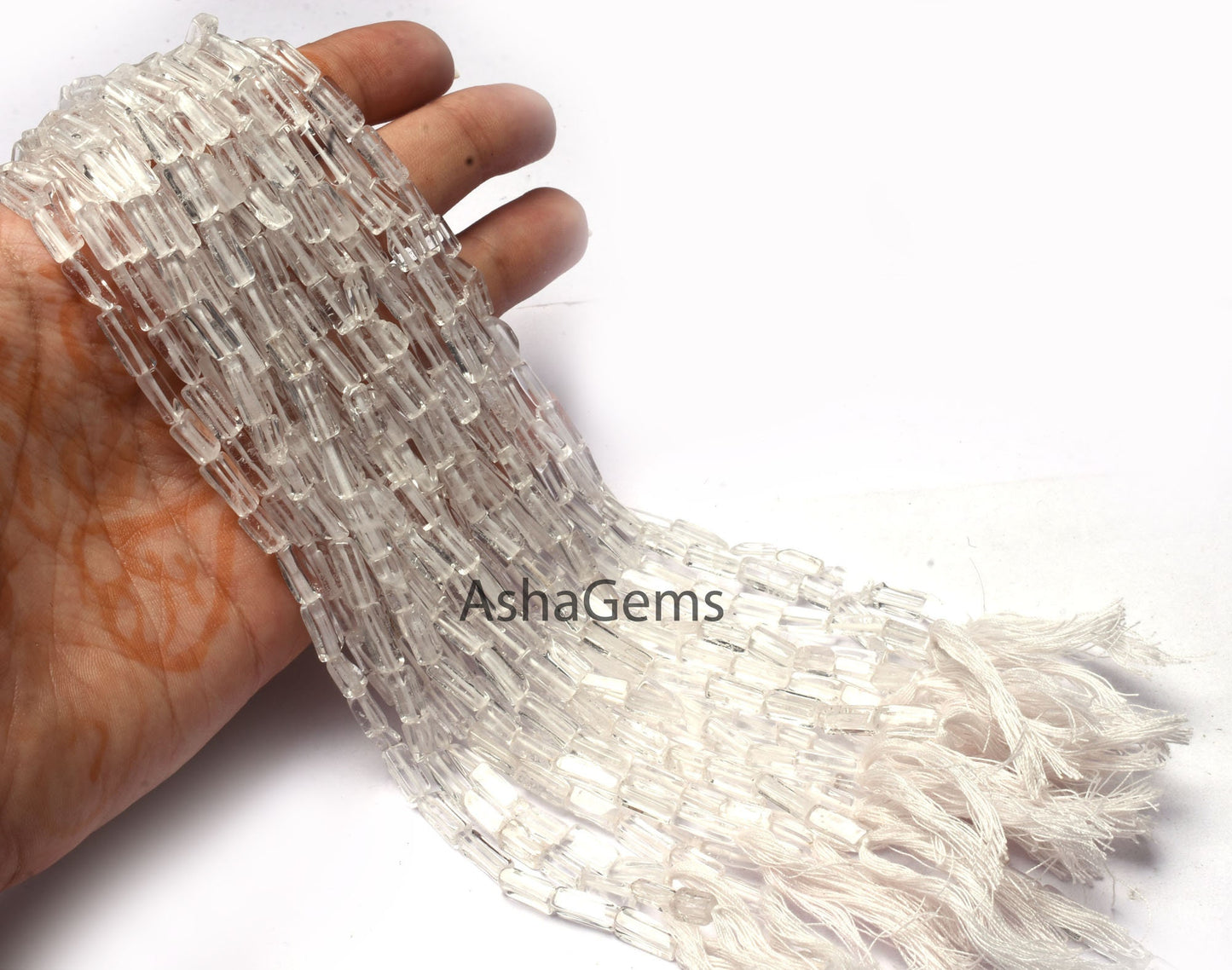 White Crystal Quartz Smooth Gemstone Bead, Natural Clear Crystal Quartz Rectangle Shape Beads,Handmade Plain Briolette Jewelry Beads SALE
