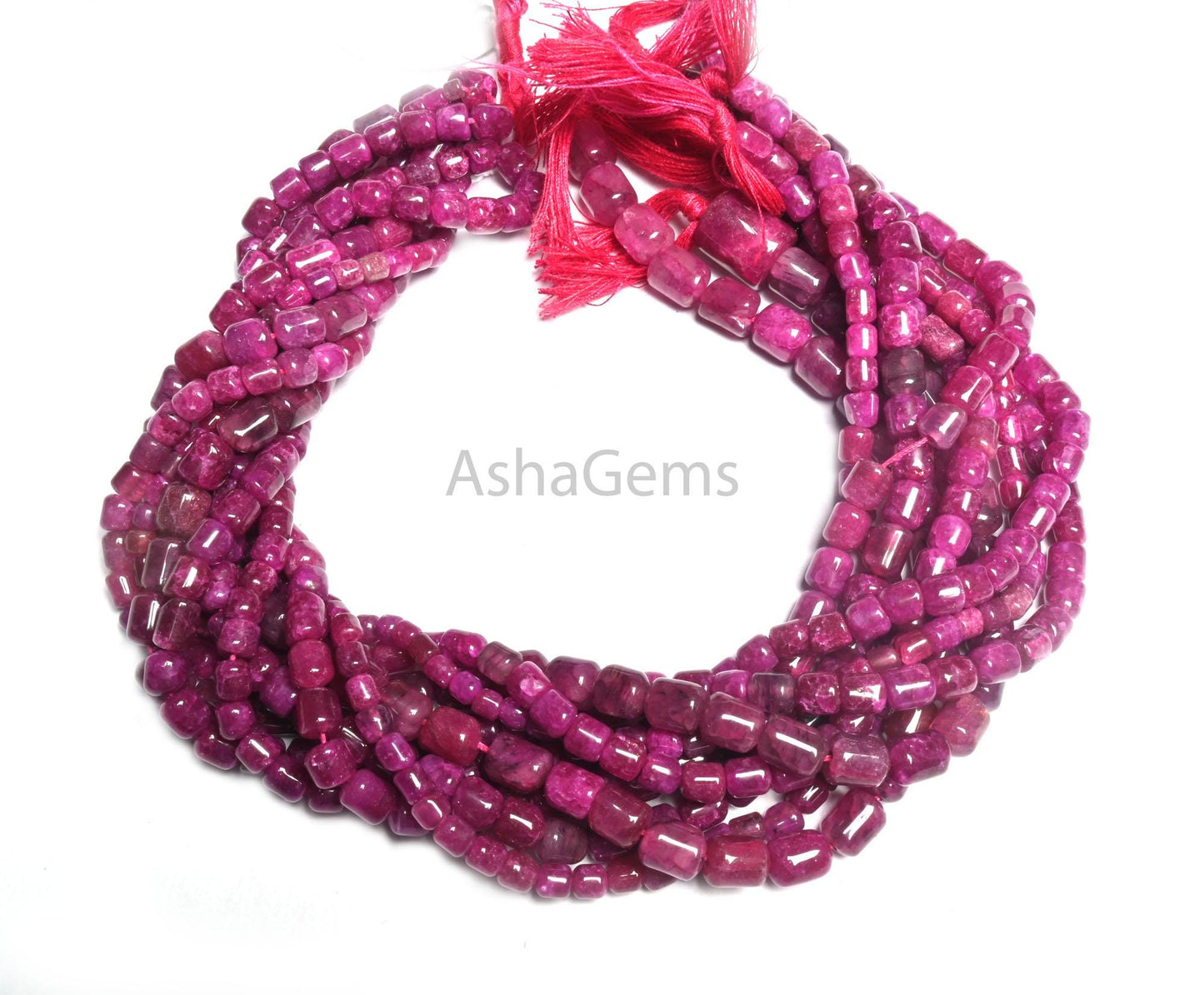 12" Strand Pink Corundum Smooth Barrel Shape Gemstone Beads, Amazing Ruby Corundum Fancy damru Straight Drill Handmade Beads Jewelry Making
