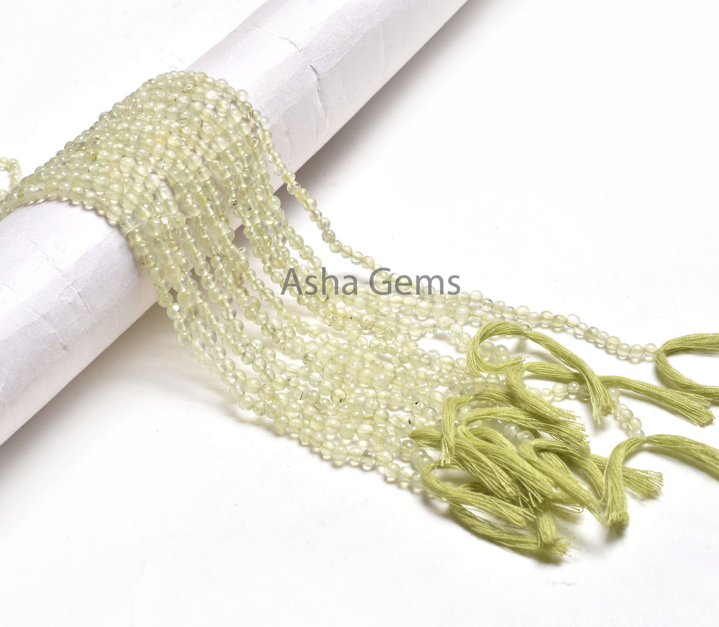 3.5,4 mm Natural Prehnite Smooth Round Ball Beads,13"Strand Light Green Prehnite Plain Round Shape Gemstone Beads Prehnite Bead Jewelry SALE