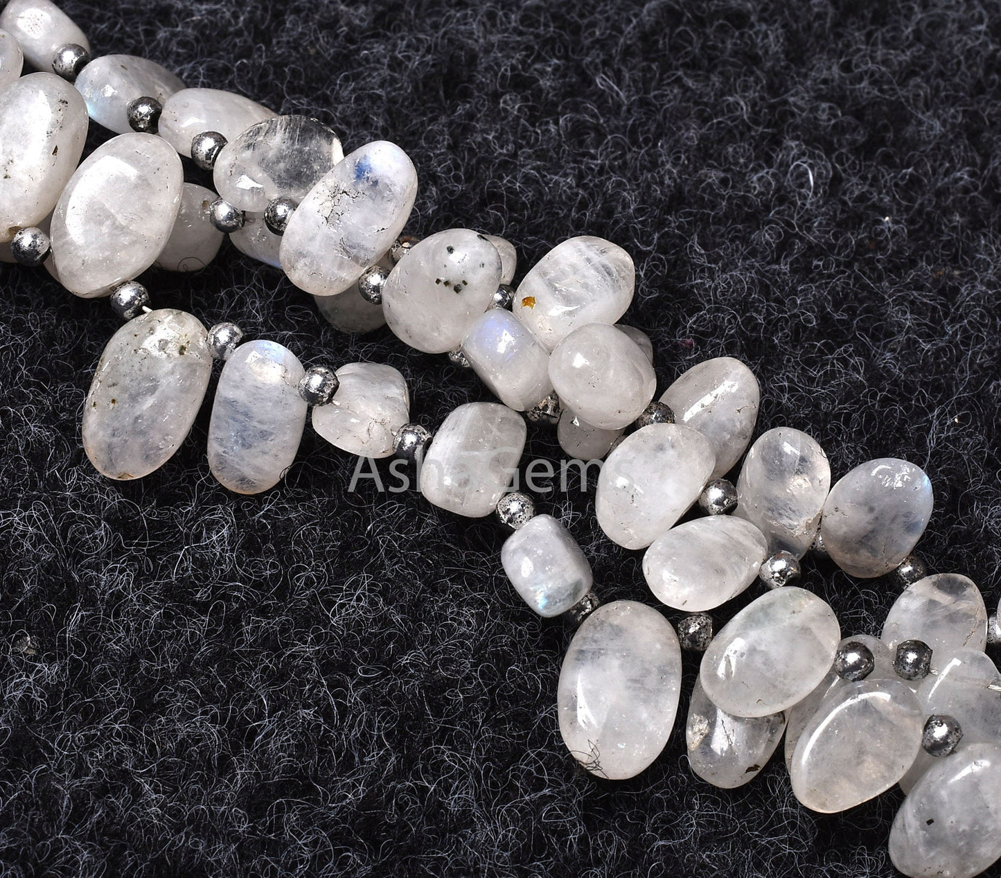 Rainbow Moonstone Smooth Oval Shape Beads, Natural Fire Rainbow Side Drill Oval Beads, White rainbow Plain uneven Oval Handmade Bead Jewelry