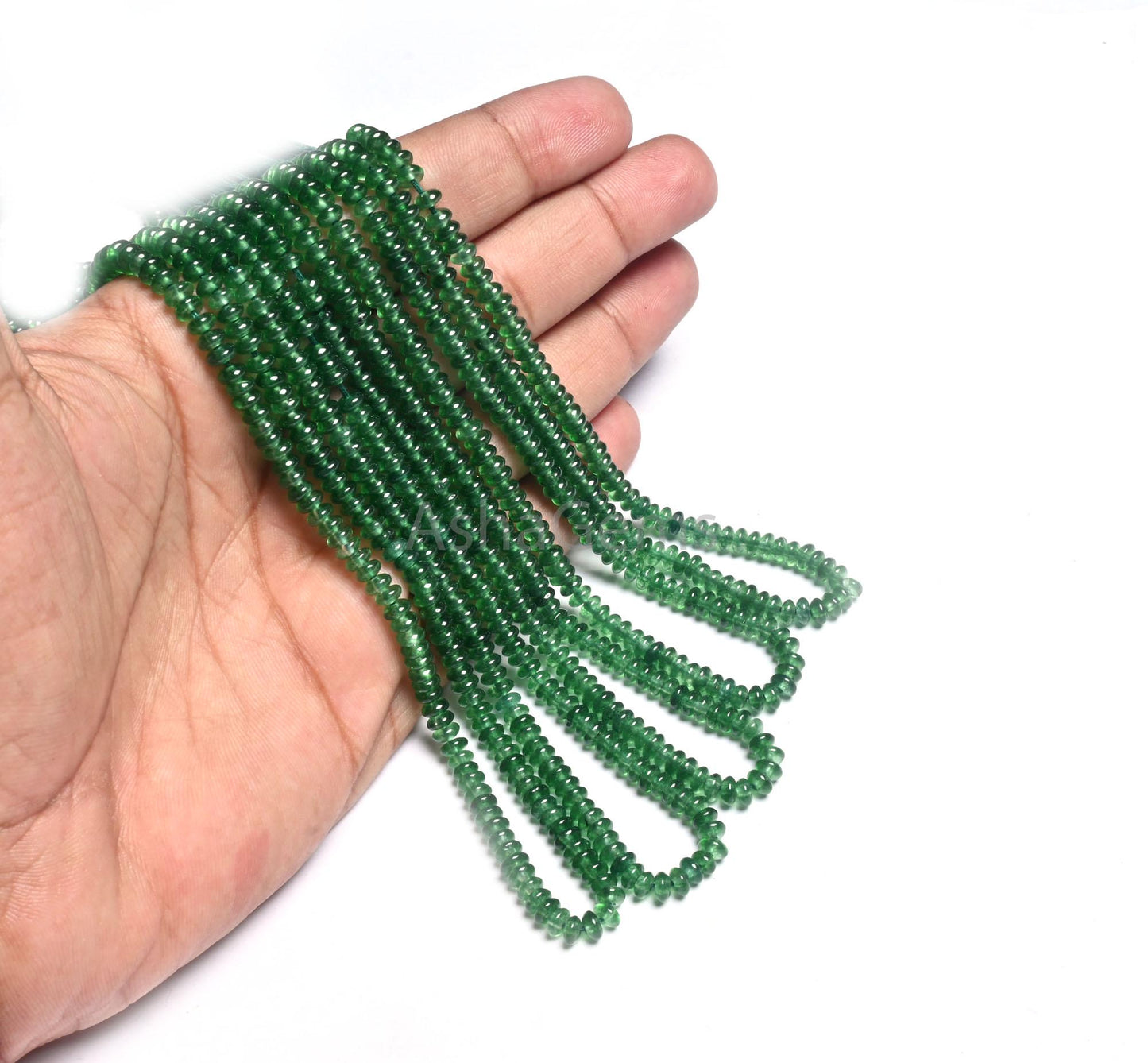 Beautiful Chrome Green Color Jade Quartz Smooth Rondelle Beads,4.5x2.25 mm Green Jade Plain Handmade Gemstone Quartz Beads Jewelry Necklace