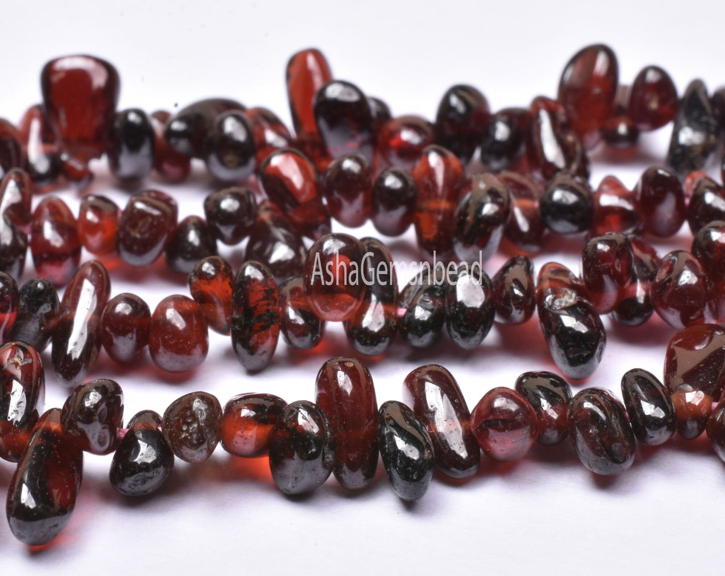 Natural Red Garnet Handmade Smooth Drop Tiny Gemstone Beads,13"Garnet Uneven Teardrop Bead, Garnet Side Drill Bead Jewelry Making Craft SALE