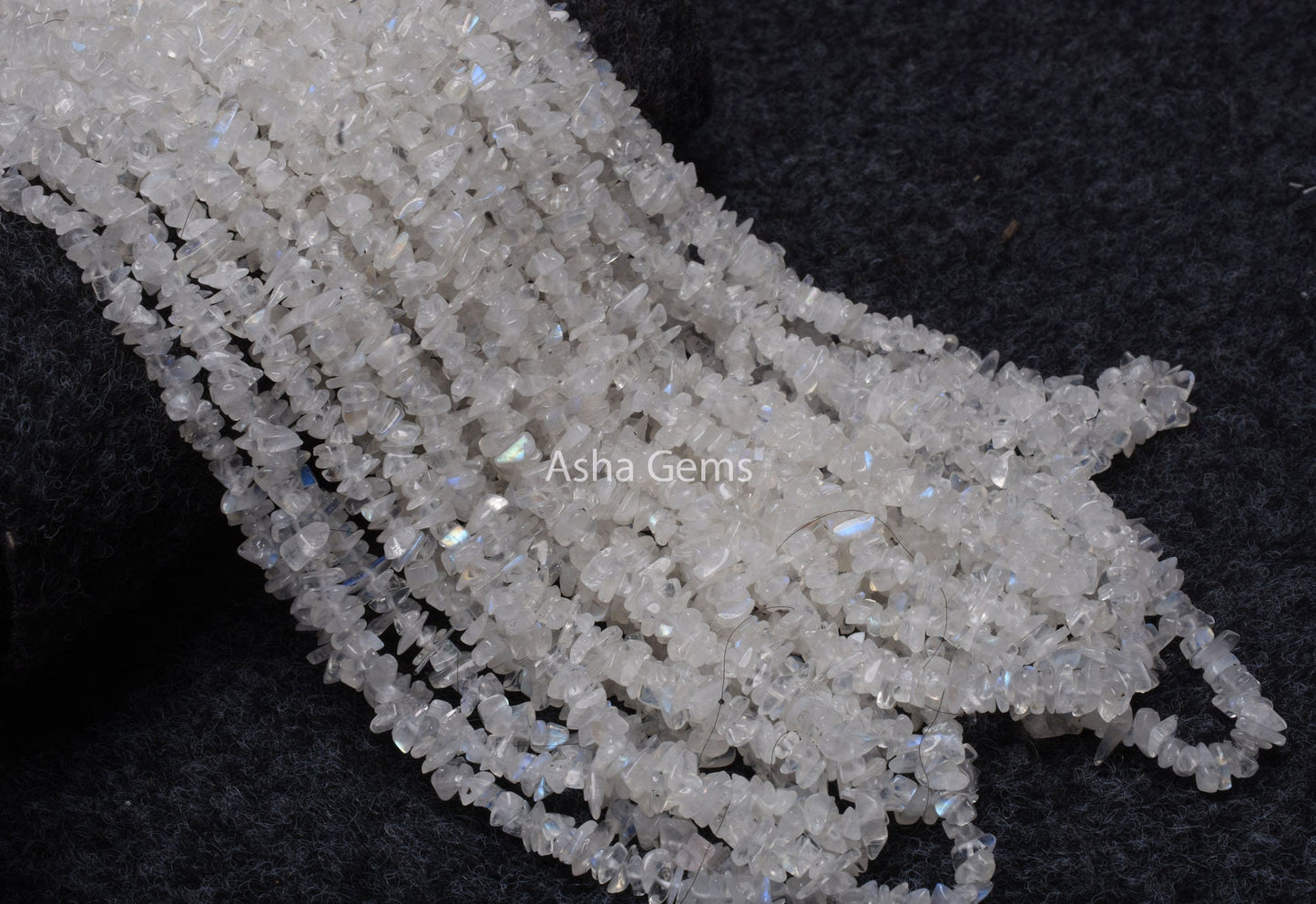 Fine Quality Rainbow Moonstone Uncut Chip Beads, Natural Blue Fire Rainbow Moonstone Bead, White Rainbow Smooth Raw Rough Chip Gemstone Bead