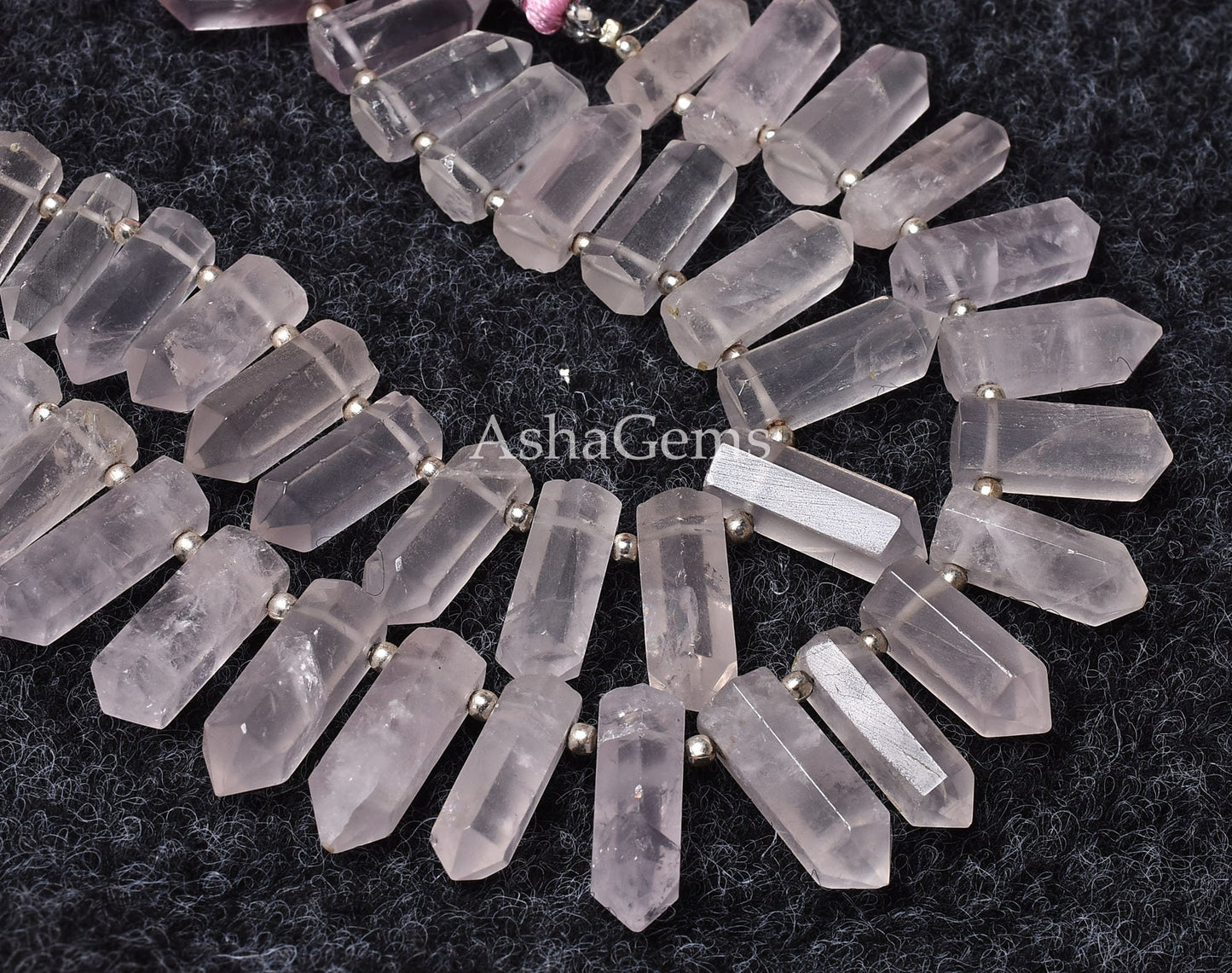 Beautiful Pink Rose Quartz Faceted Bullet Shape Beads,Rose Quartz Fancy Shape Beads, Pink Gemstone Pencil Beads, Jewelry Making Craft, SALE