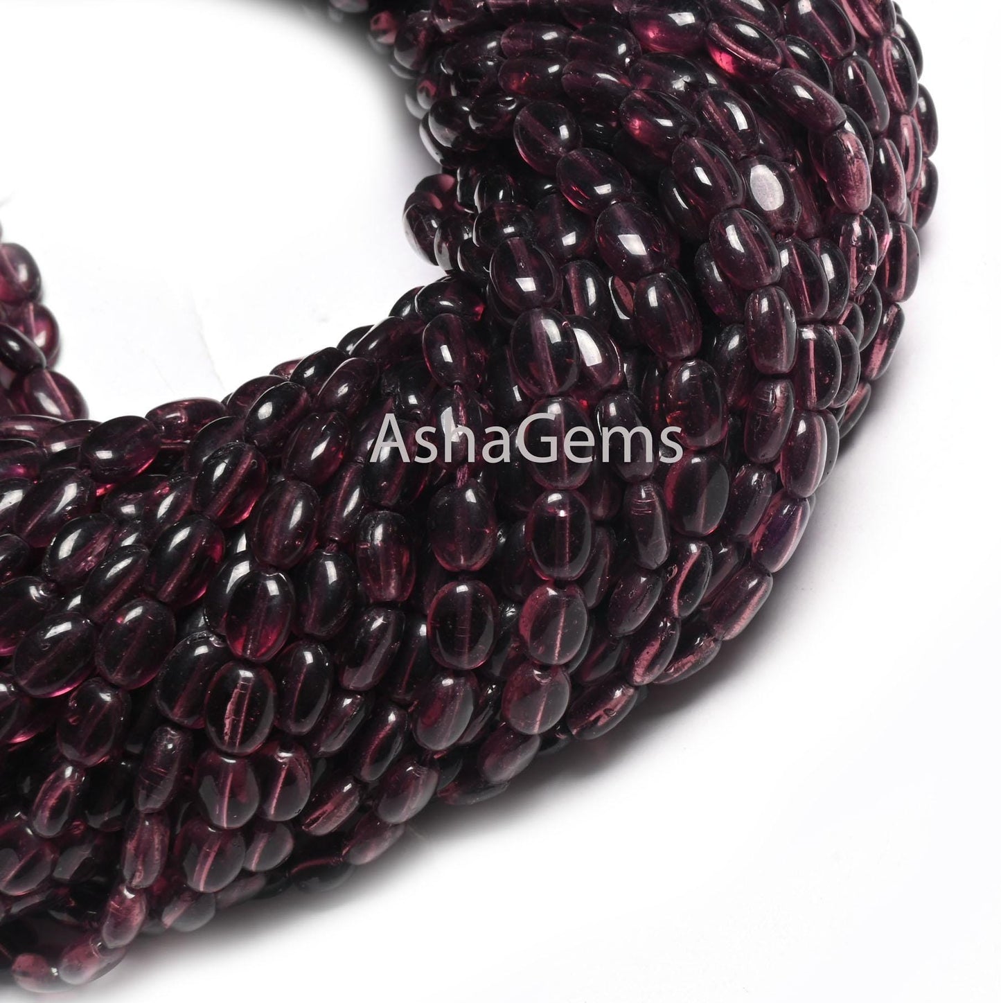 5.5-7mm Beautiful Purple Garnet Color Hydro Smooth Oval Shape Beads,13" Fine purple Hydro Plain Oval handmade Bead Jewelry making Craft SALE