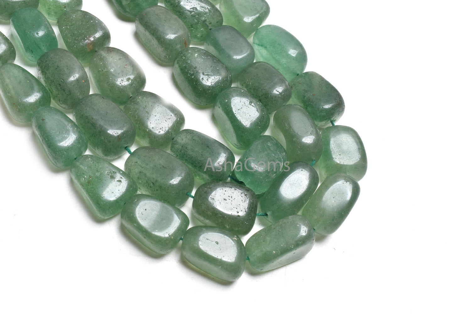 Natural Green Strawberry Quartz Smooth Nugget Shape Gemstone Beads, Strawberry Plain Uneven Big Size Nugget Tumble Bead Jewelry making Craft