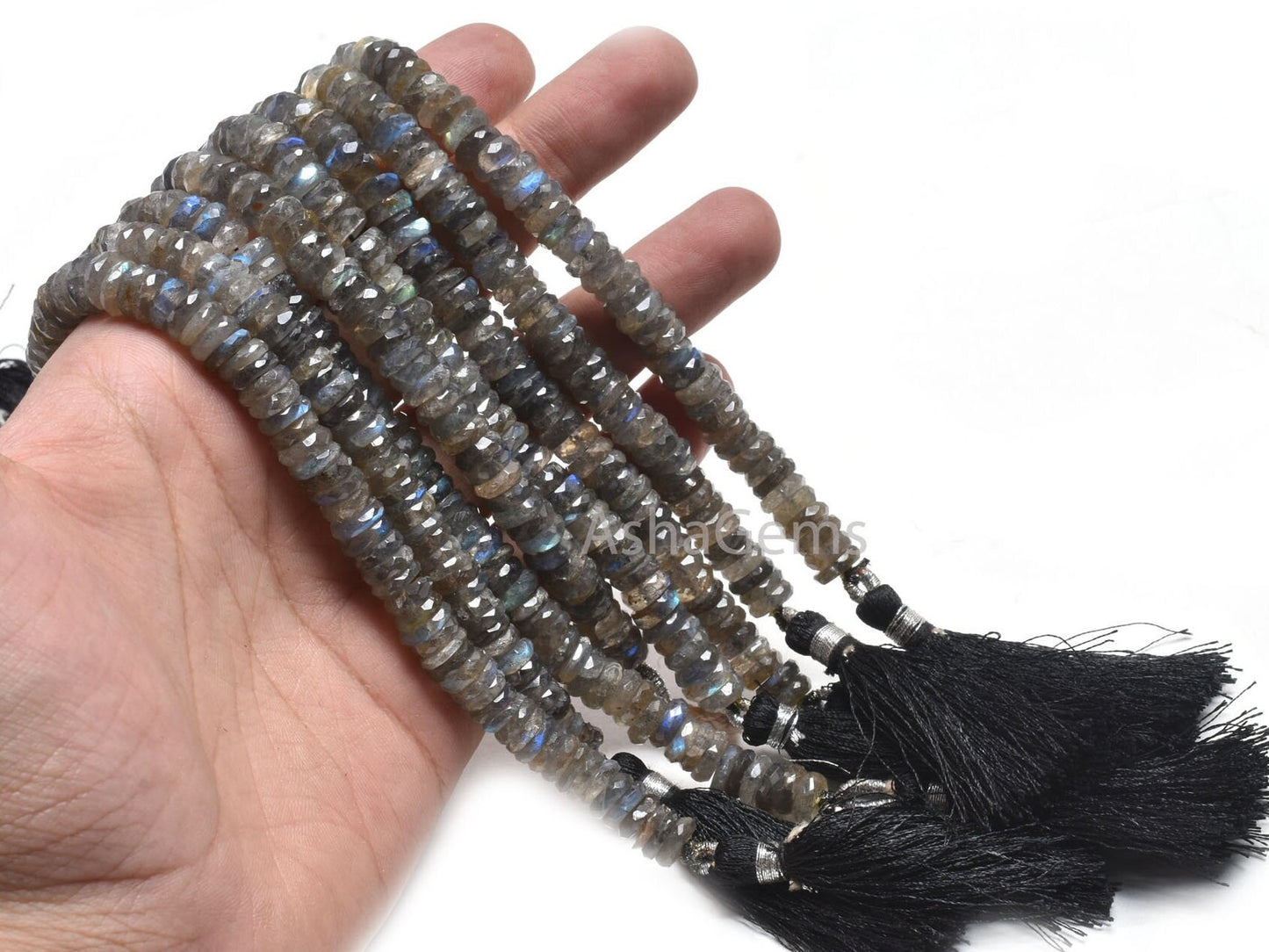 Natural Flash Labradorite Faceted Heishi Tyre Gemstone Beads, Blue Fire Labradorite Flat Wheel Shape Beads, Labradorite Bead Jewelry Crafts