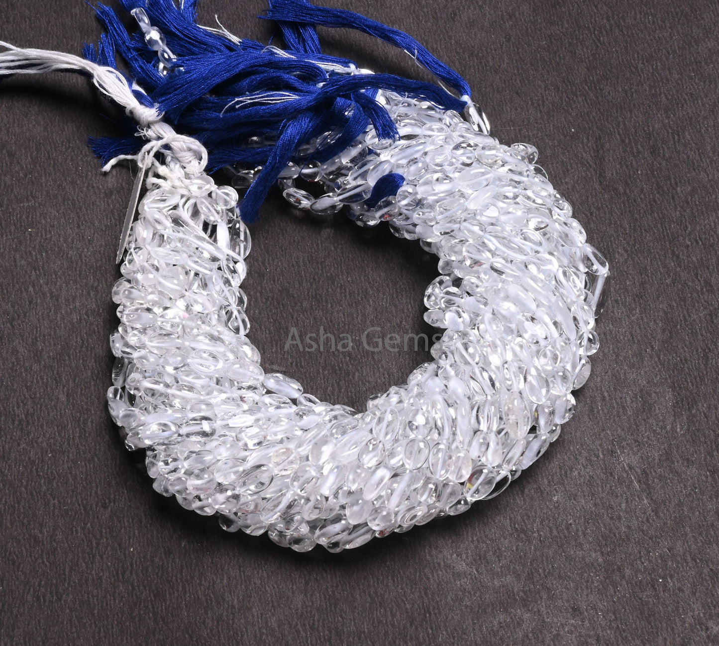Beautiful Clear Crystal Quartz Smooth Nugget Shape Beads,12.5"Strand Natural White Crystal Plain Handmade Uneven Tumble Beads Jewelry Crafts